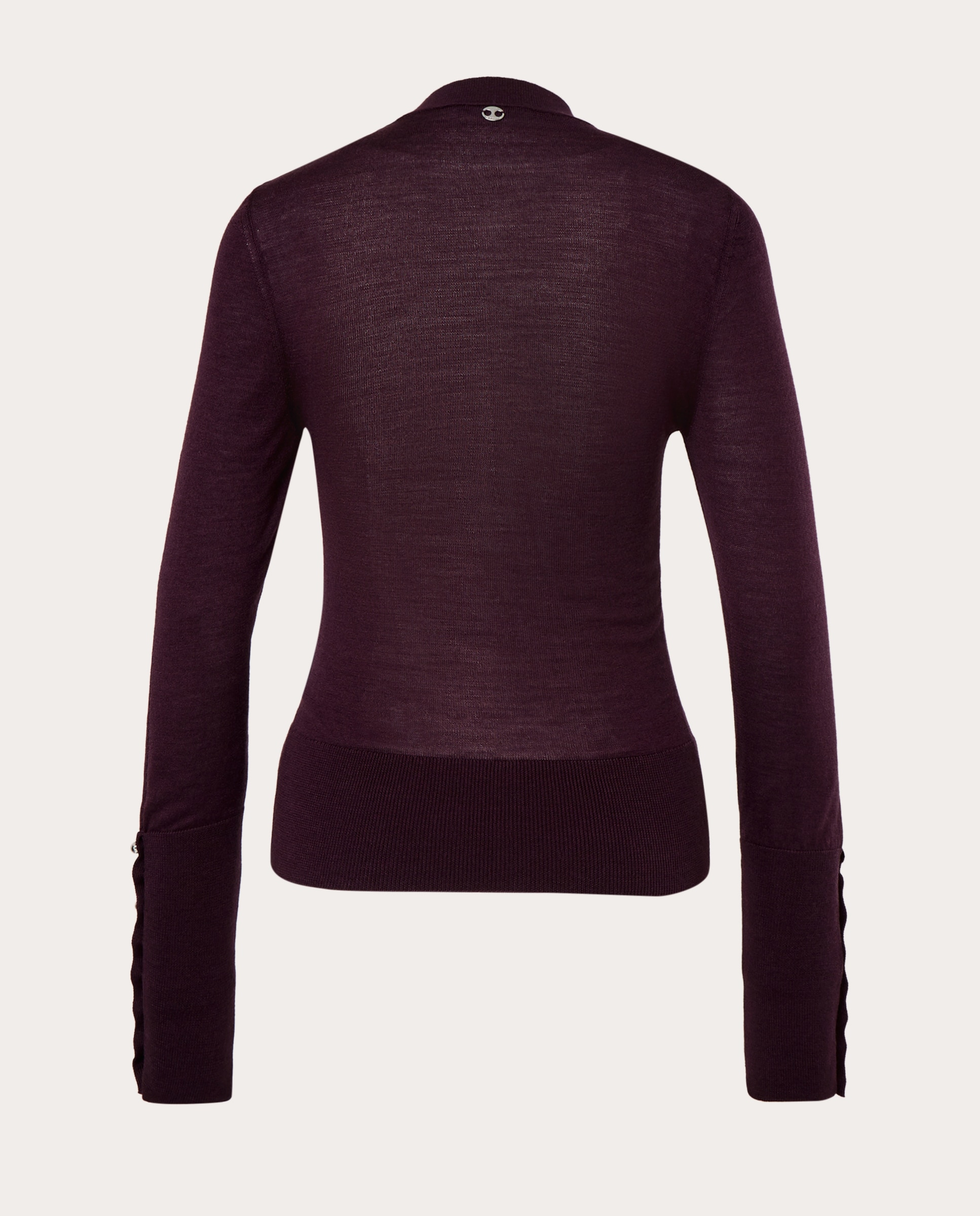 Imagen 2 de Jersey ajustado de lana y seda - Morado Morado