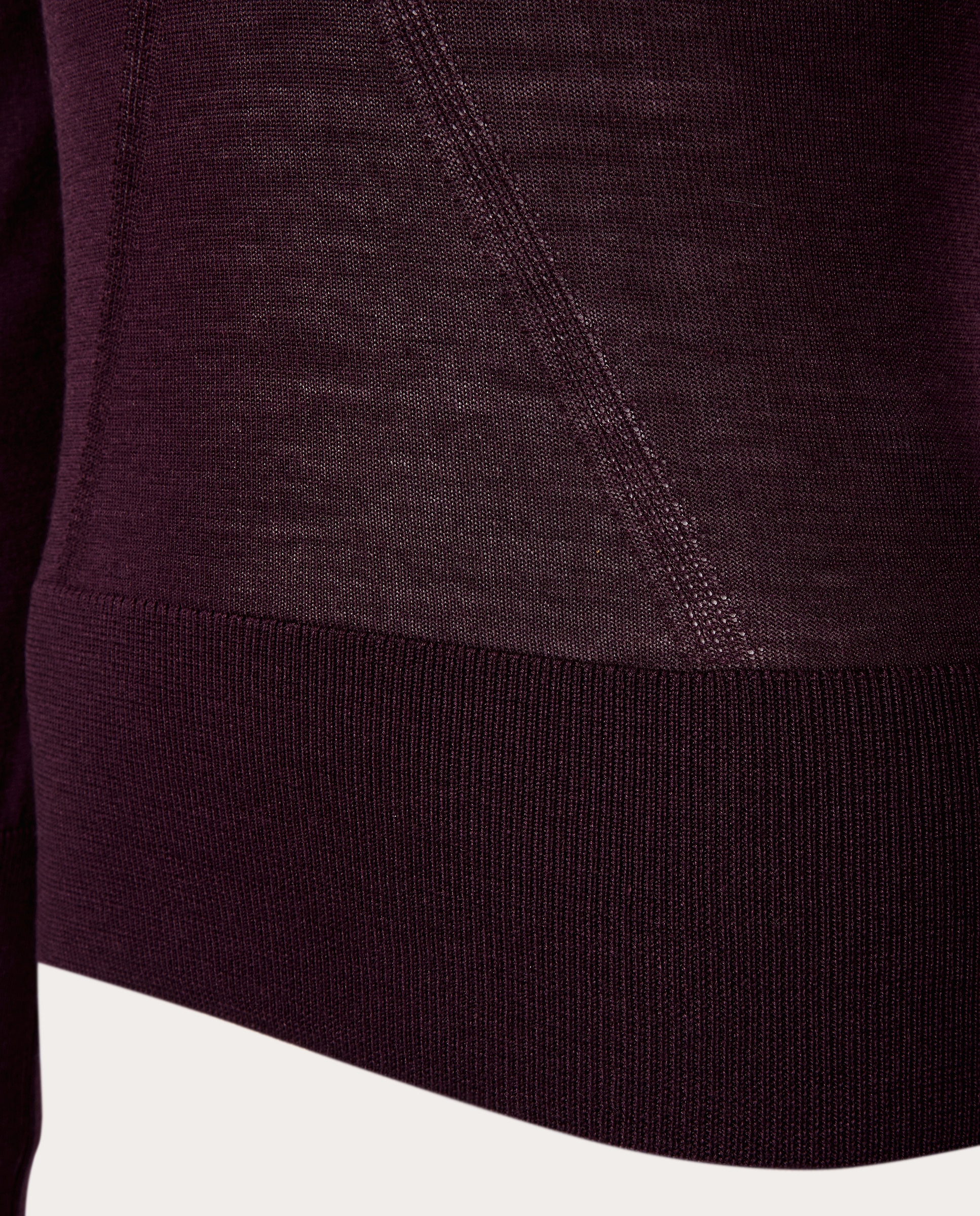 Imagen 4 de Jersey ajustado de lana y seda - Morado Morado