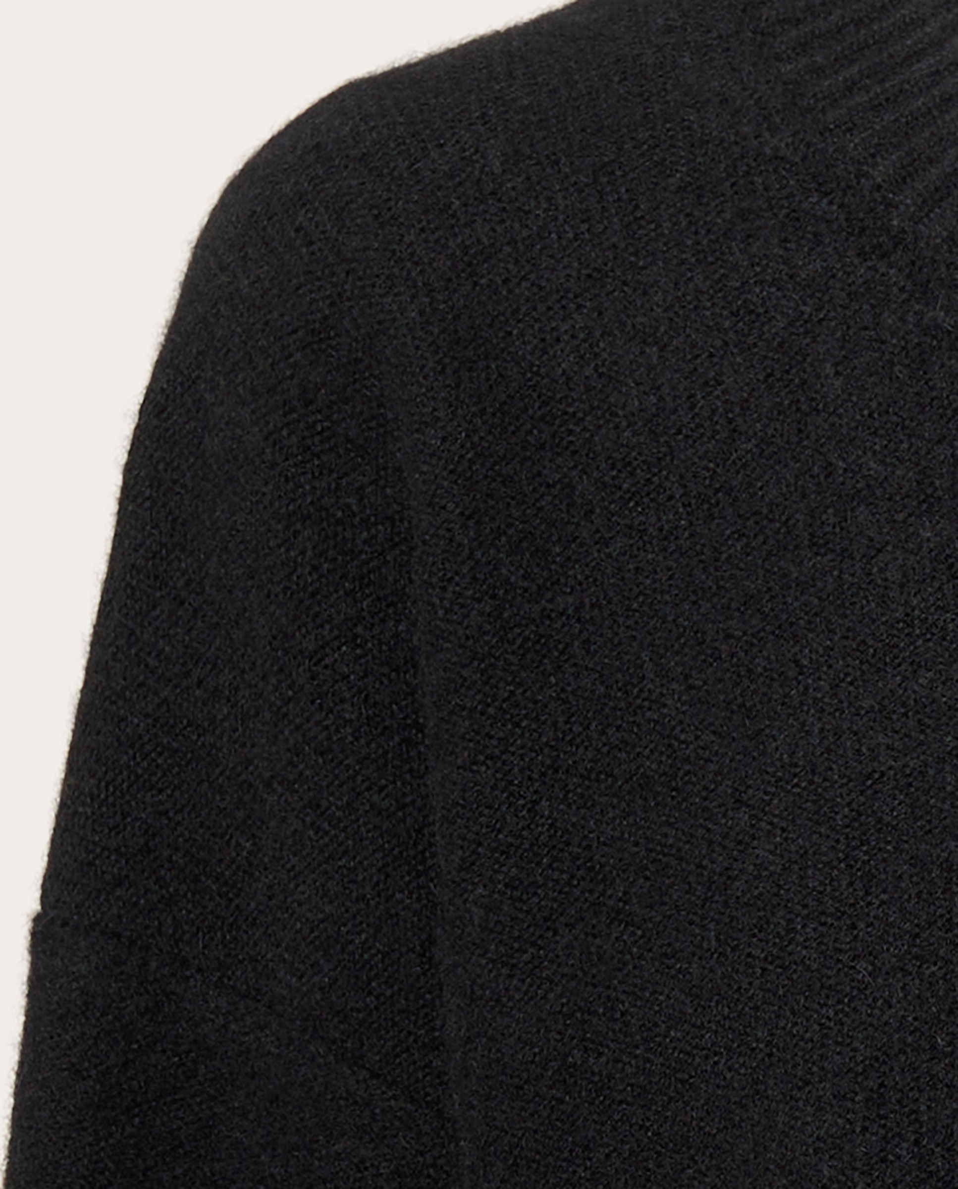 Camisola de Malha de Caxemira de Decote Redondo - Preto Preto-3