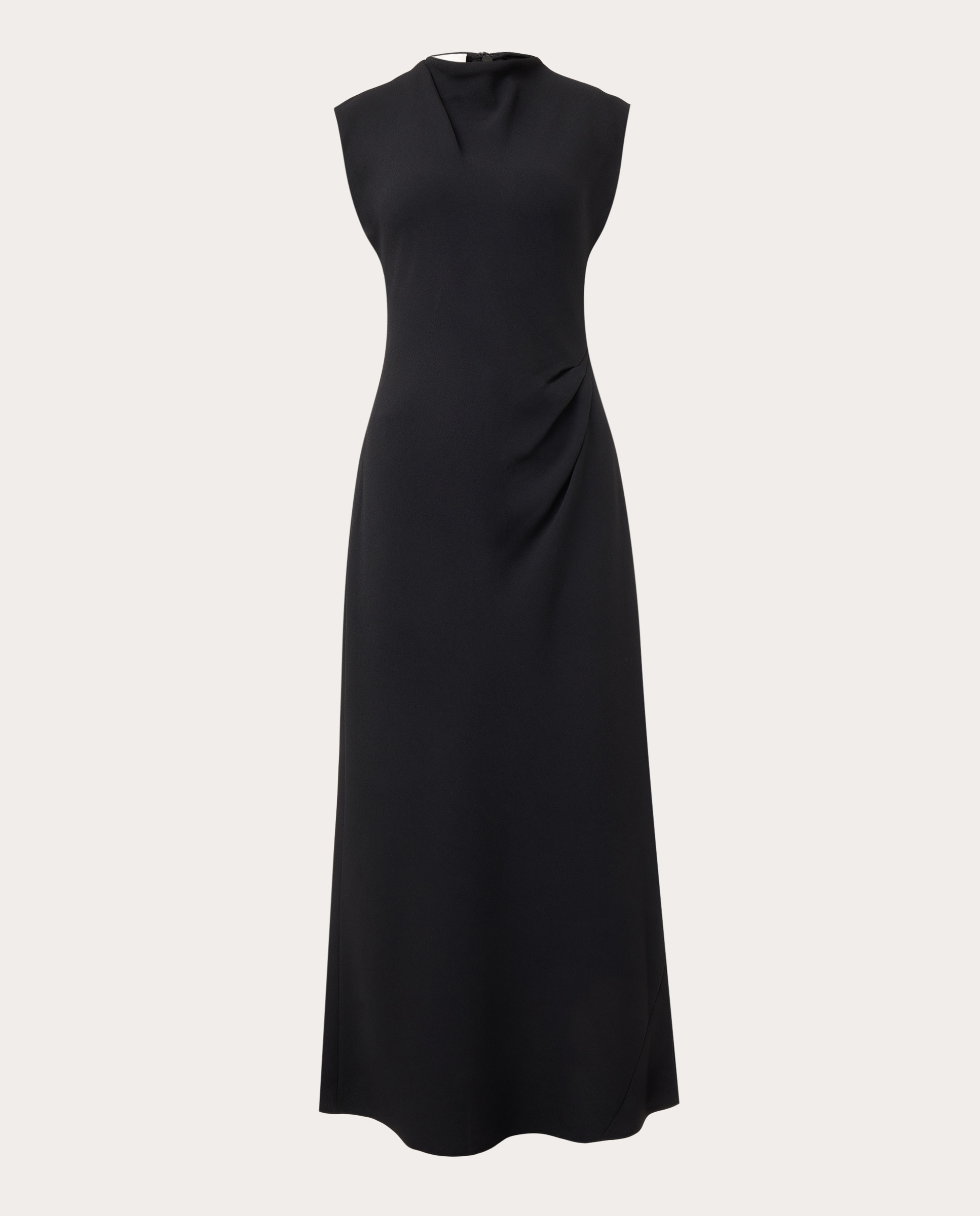Imagen 0 de Vestido drapeado con cuello funnel Negro Negro