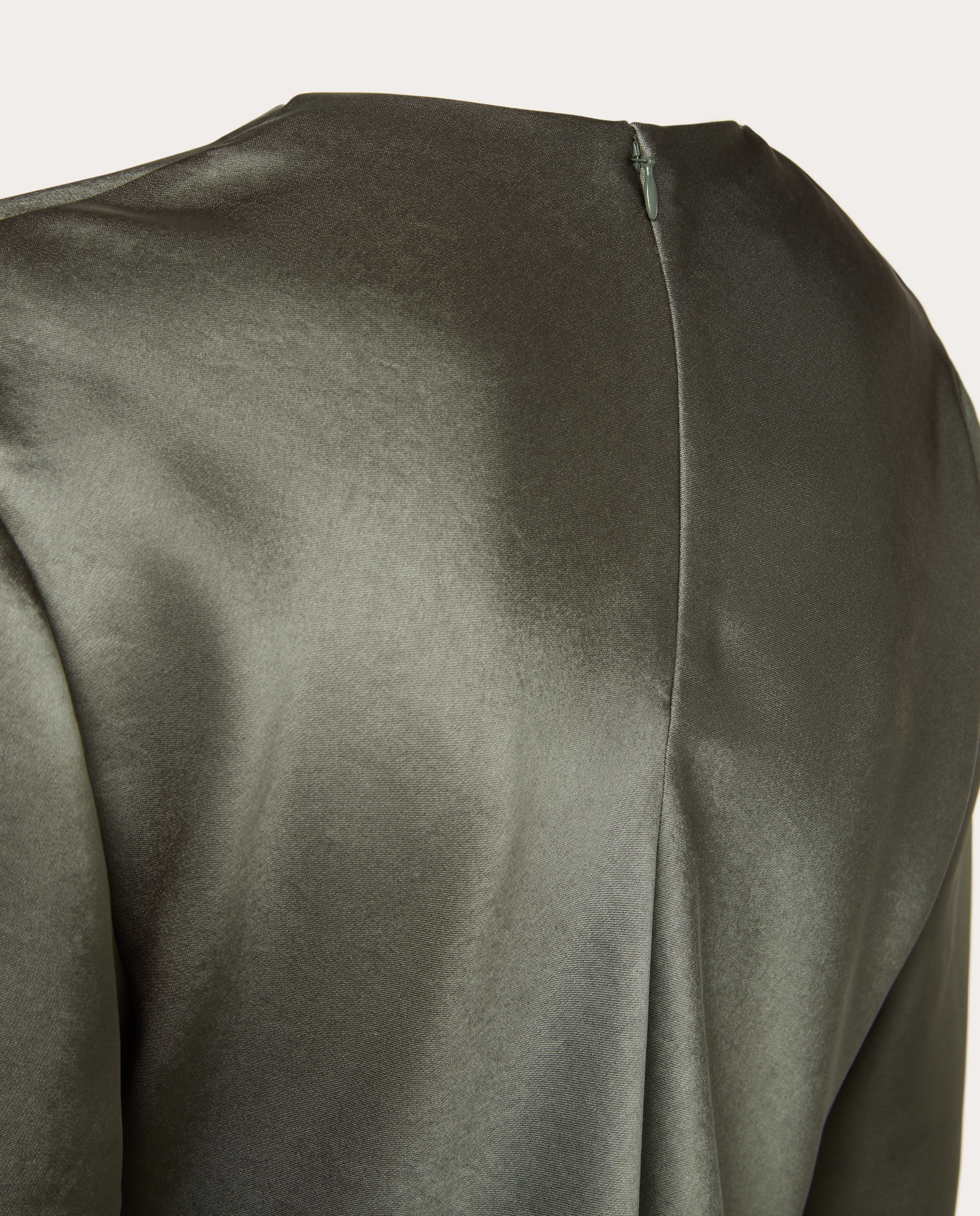 Top de Manga Comprida com Gola Cowl - Verde Azeitona Verde-4