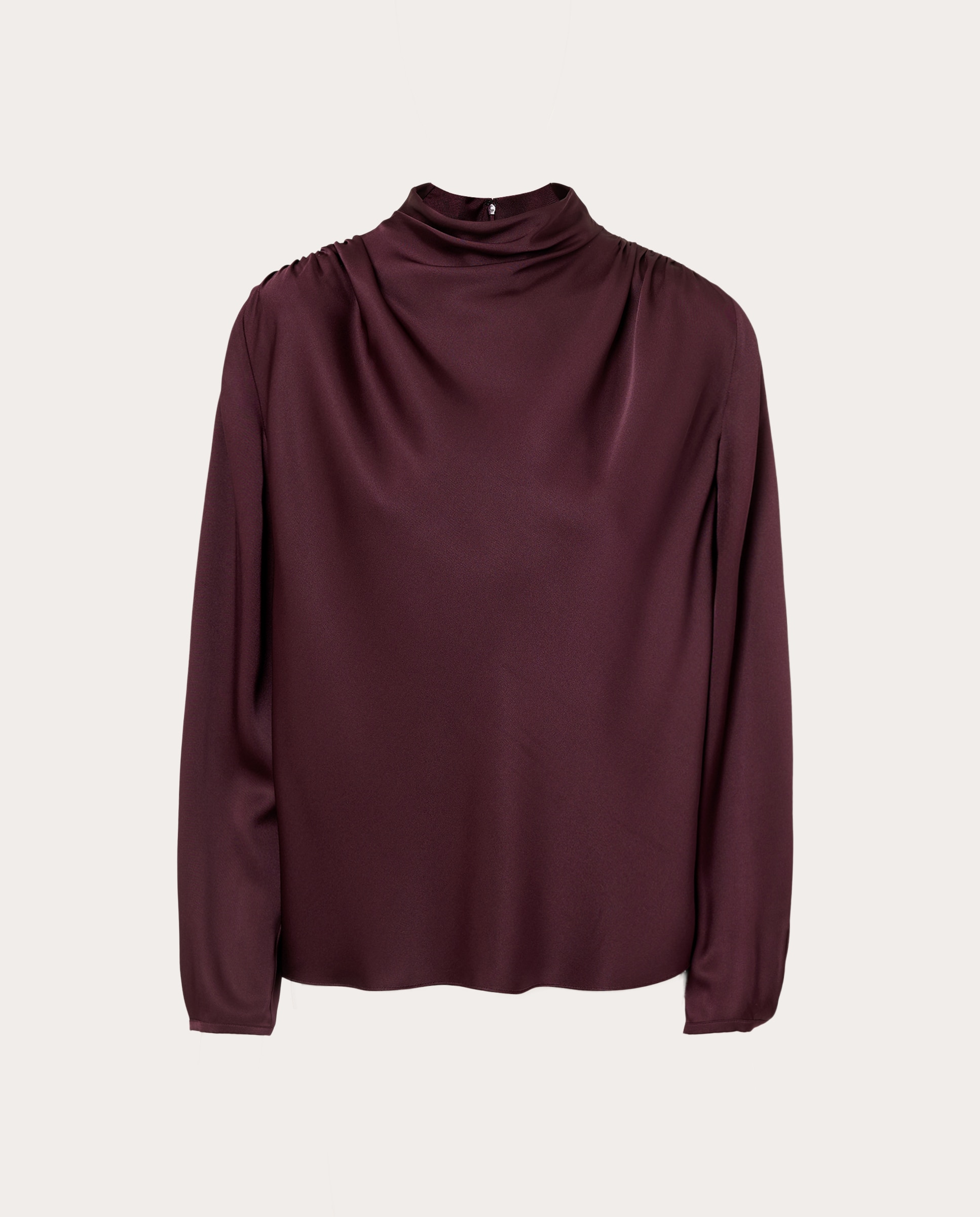 Imagem 0 de Top de Manga Comprida com Gola Cowl Blackberry