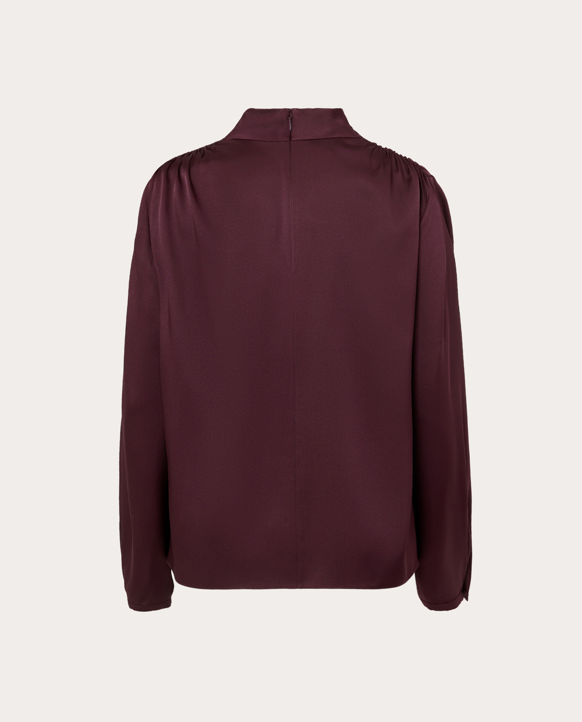 Top de Manga Comprida com Gola Cowl Blackberry Roxo-2