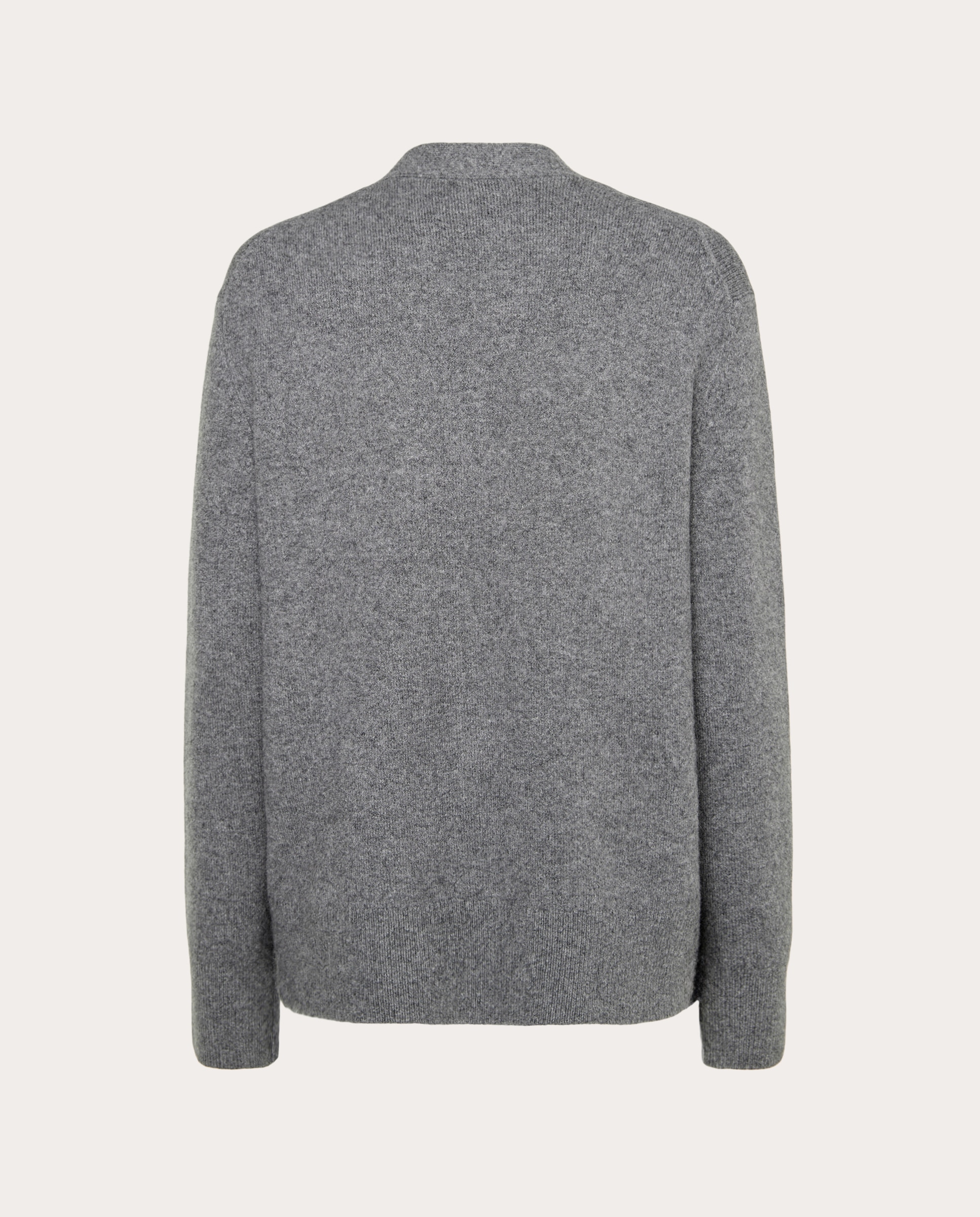 Cardigan Relaxed com Decote em Bico - Cinzento Pewter Cinzento-2