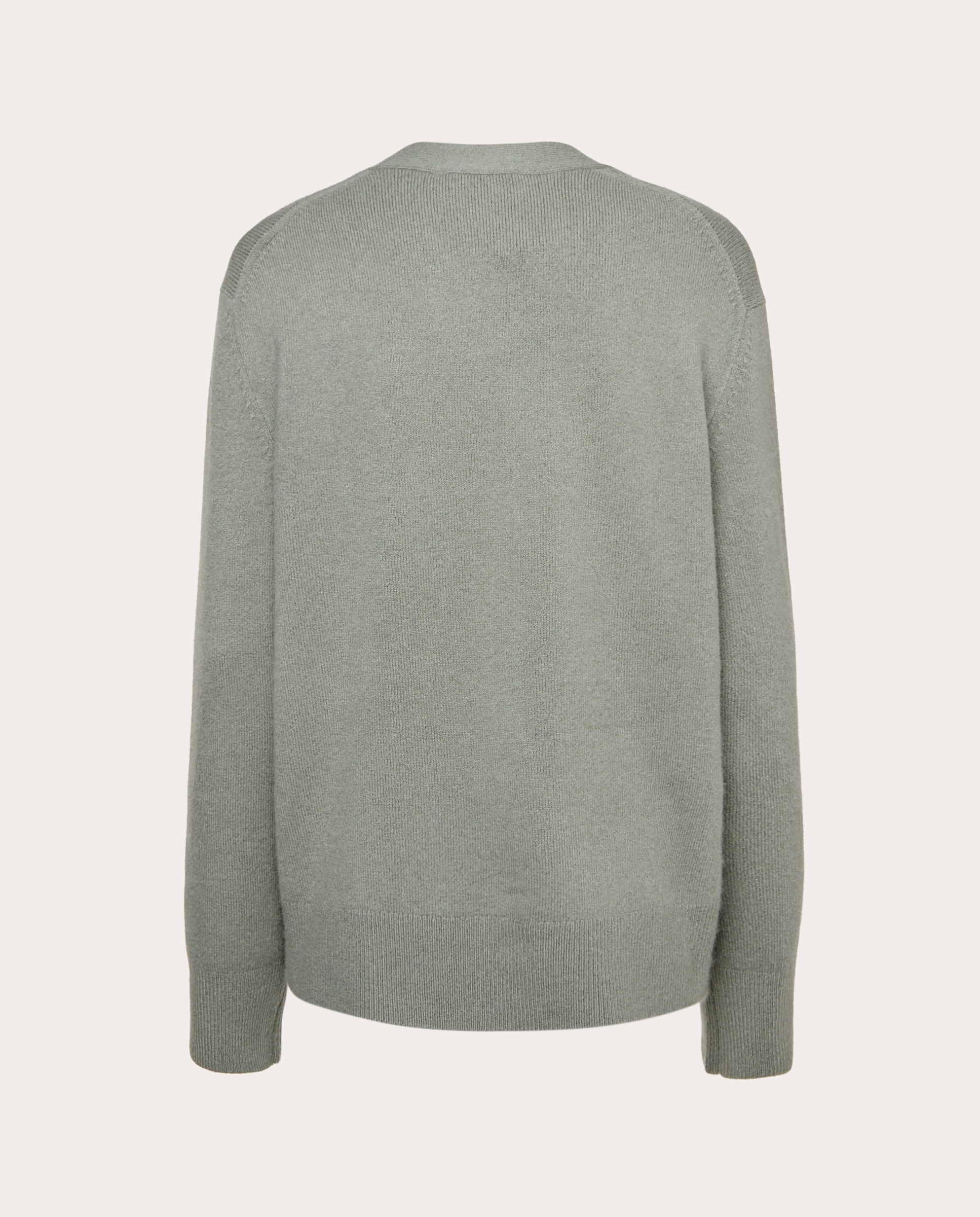 Cardigan Relaxed com Decote em Bico - Verde Sagewood Verde-2