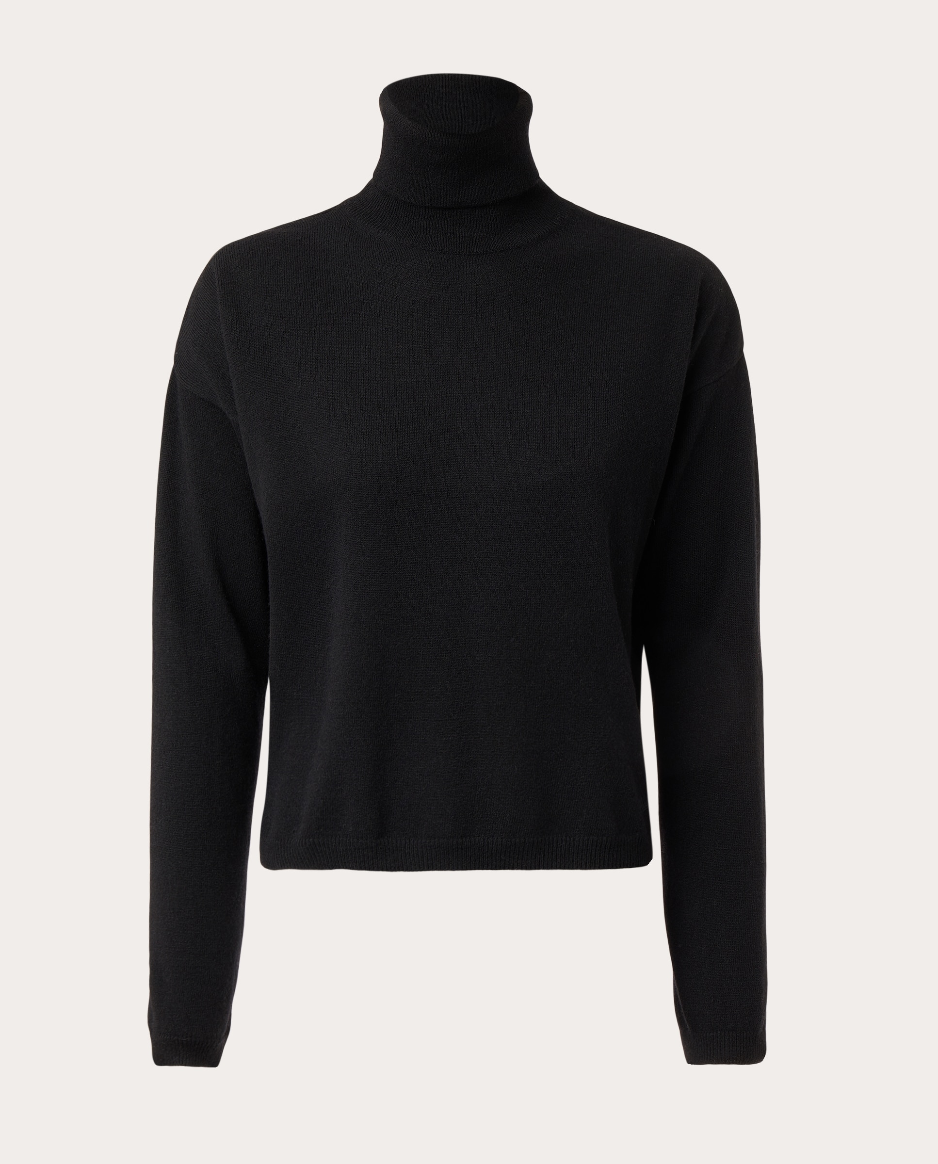 Imagen 0 de Jersey de cuello alto de lana y cachemira Negro