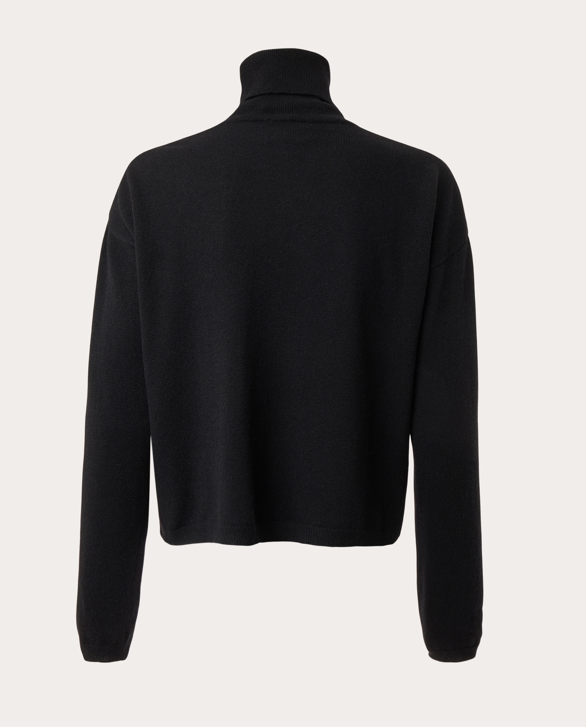 Jersey de cuello alto de lana y cachemira - Negro Negro-2