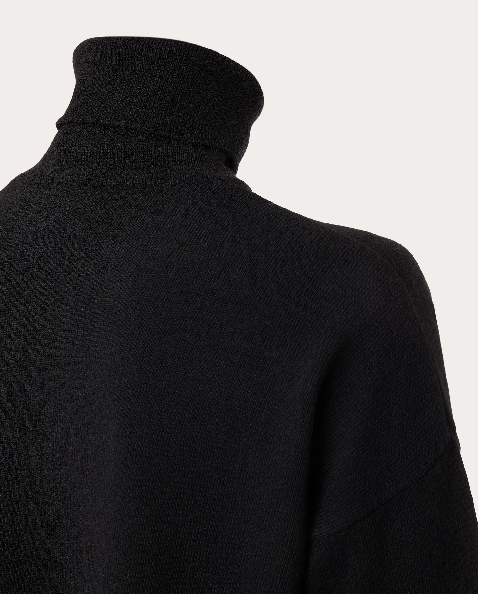 Jersey de cuello alto de lana y cachemira - Negro Negro-4