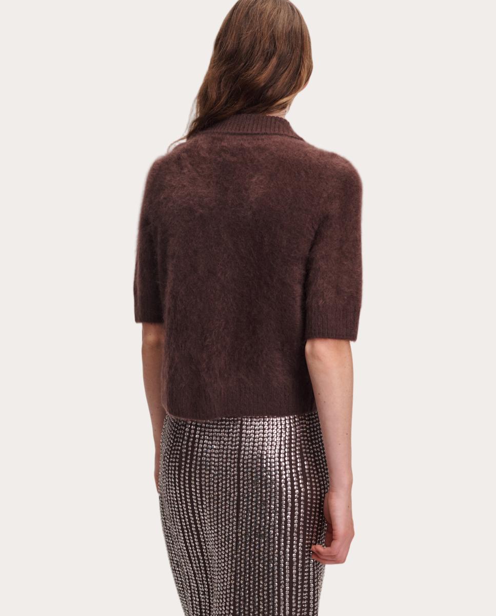 Cárdigan Jada de cashmere cepillado - Rosa Rosa-3