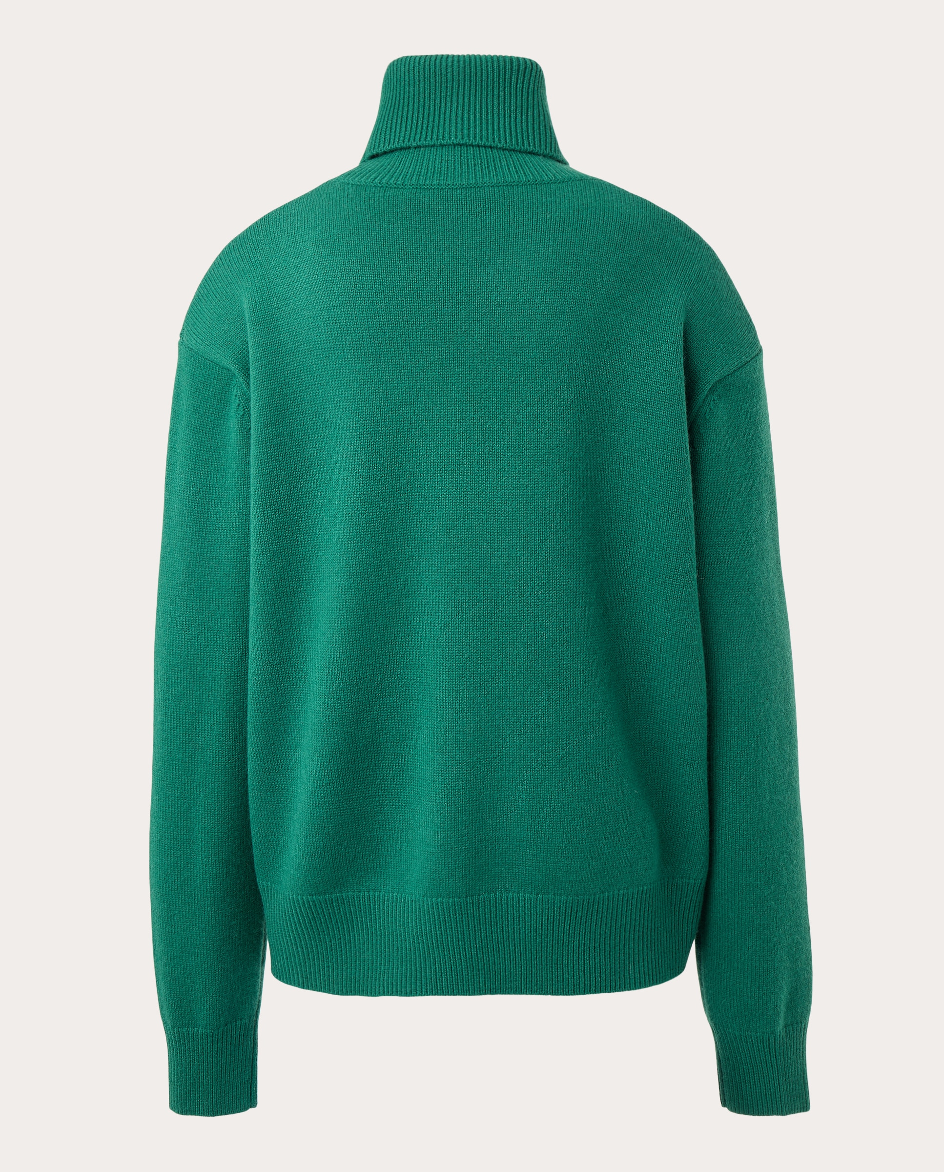 Jersey Gala de cuello alto de lana - Verde oscuro Verde oscuro-2