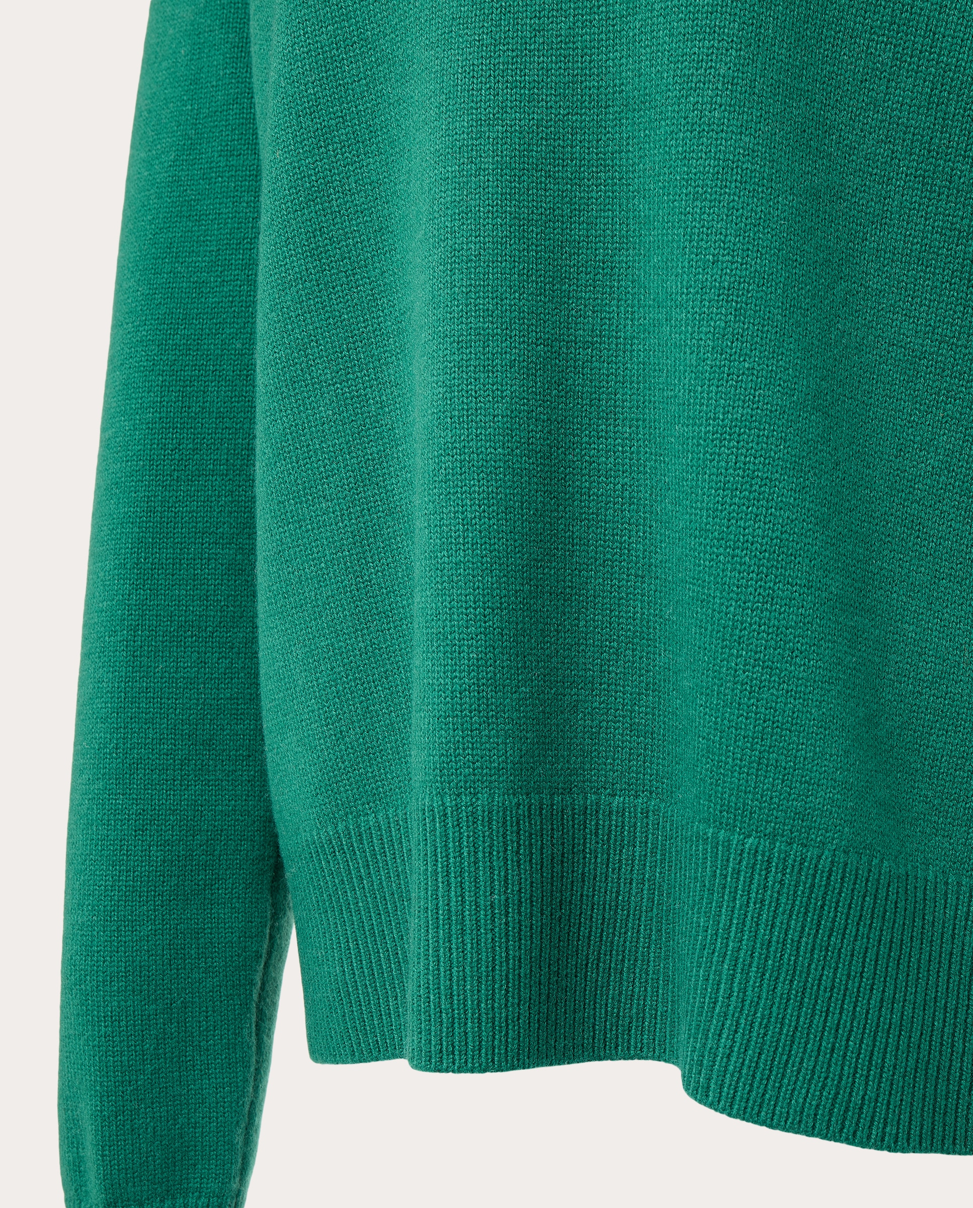 Jersey Gala de cuello alto de lana - Verde oscuro Verde oscuro-3