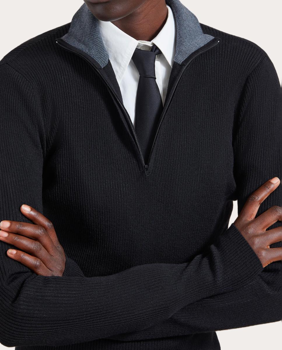 Jersey Sade con cremallera - Negro Negro-2