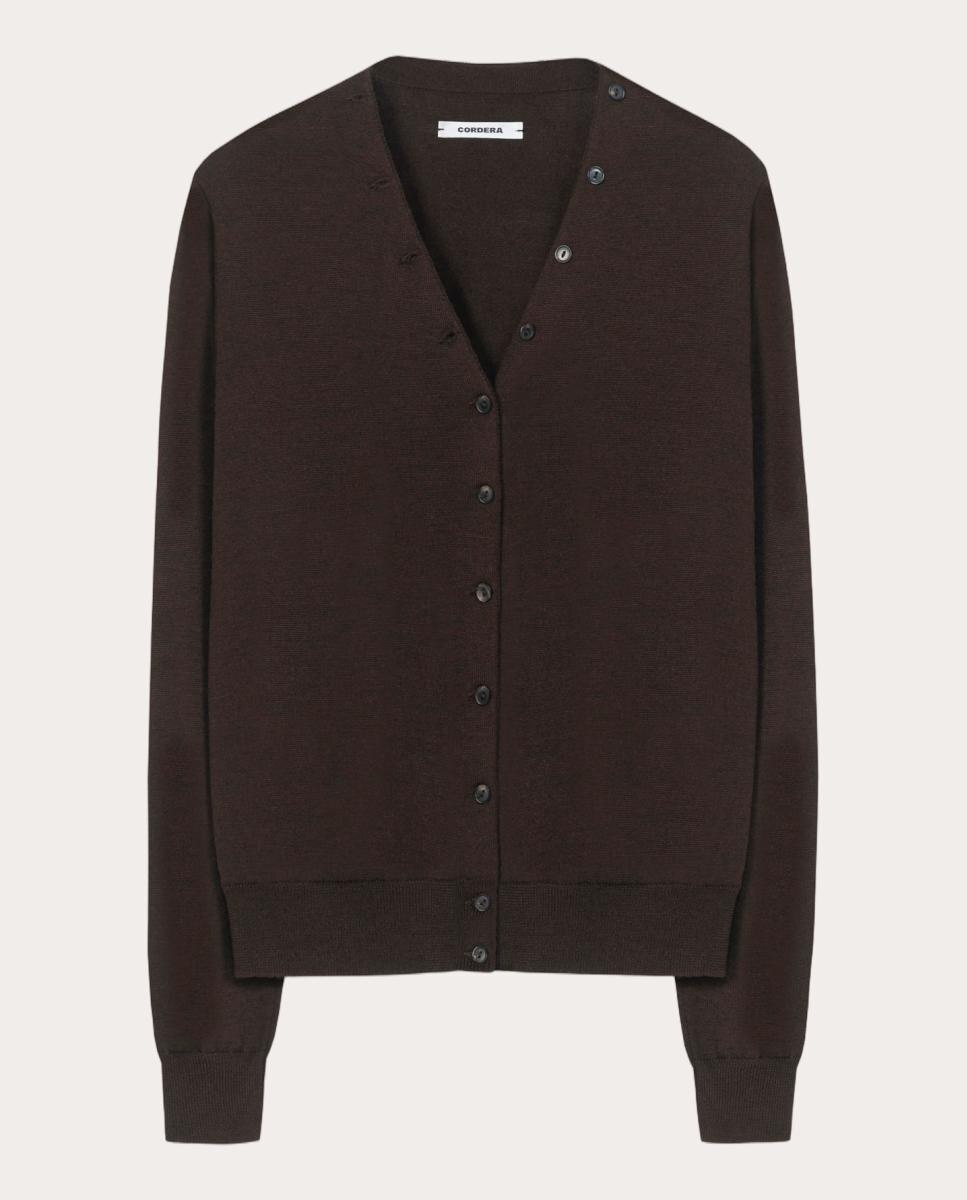Imagen 0 de Chaqueta de lana merina Marrón oscuro