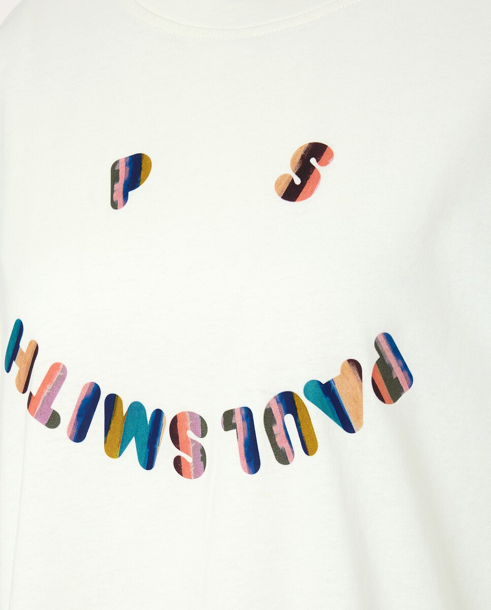 T-shirt de algodão Creme-3