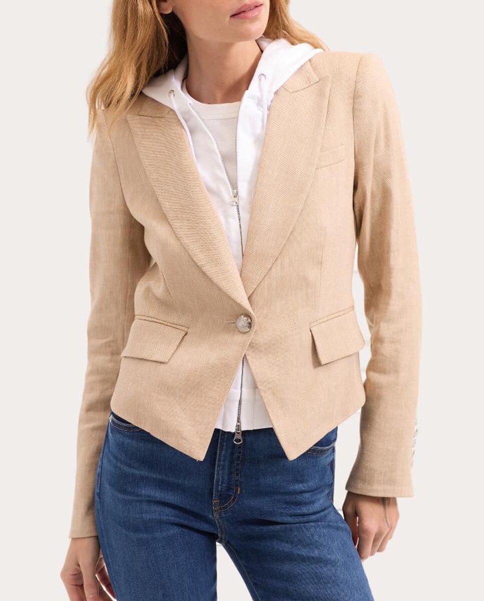 Imagen 2 de Chaqueta Hosanna de lino - Beige Beige