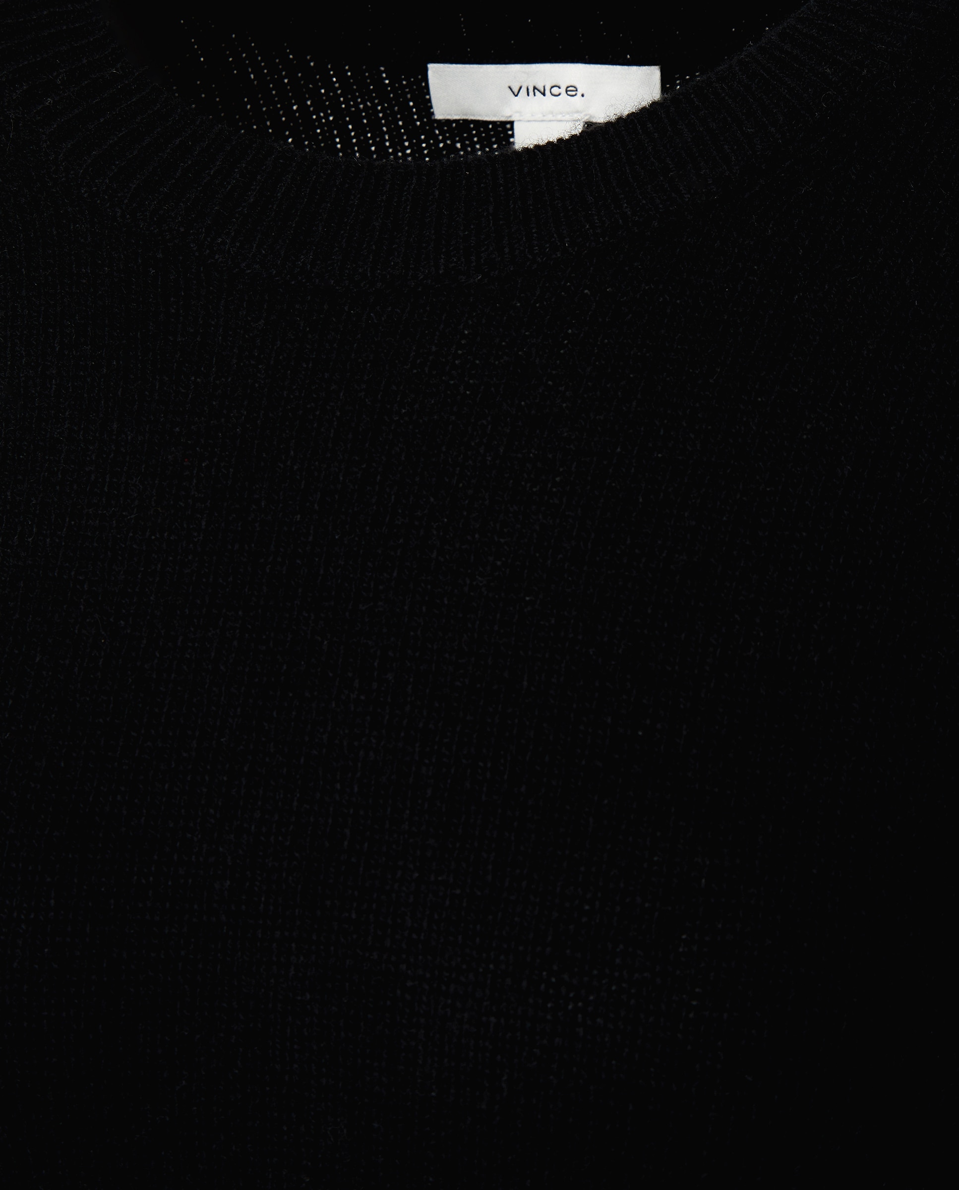 Camiseta acanalada de mezcla de cashmere - Negro Negro-3