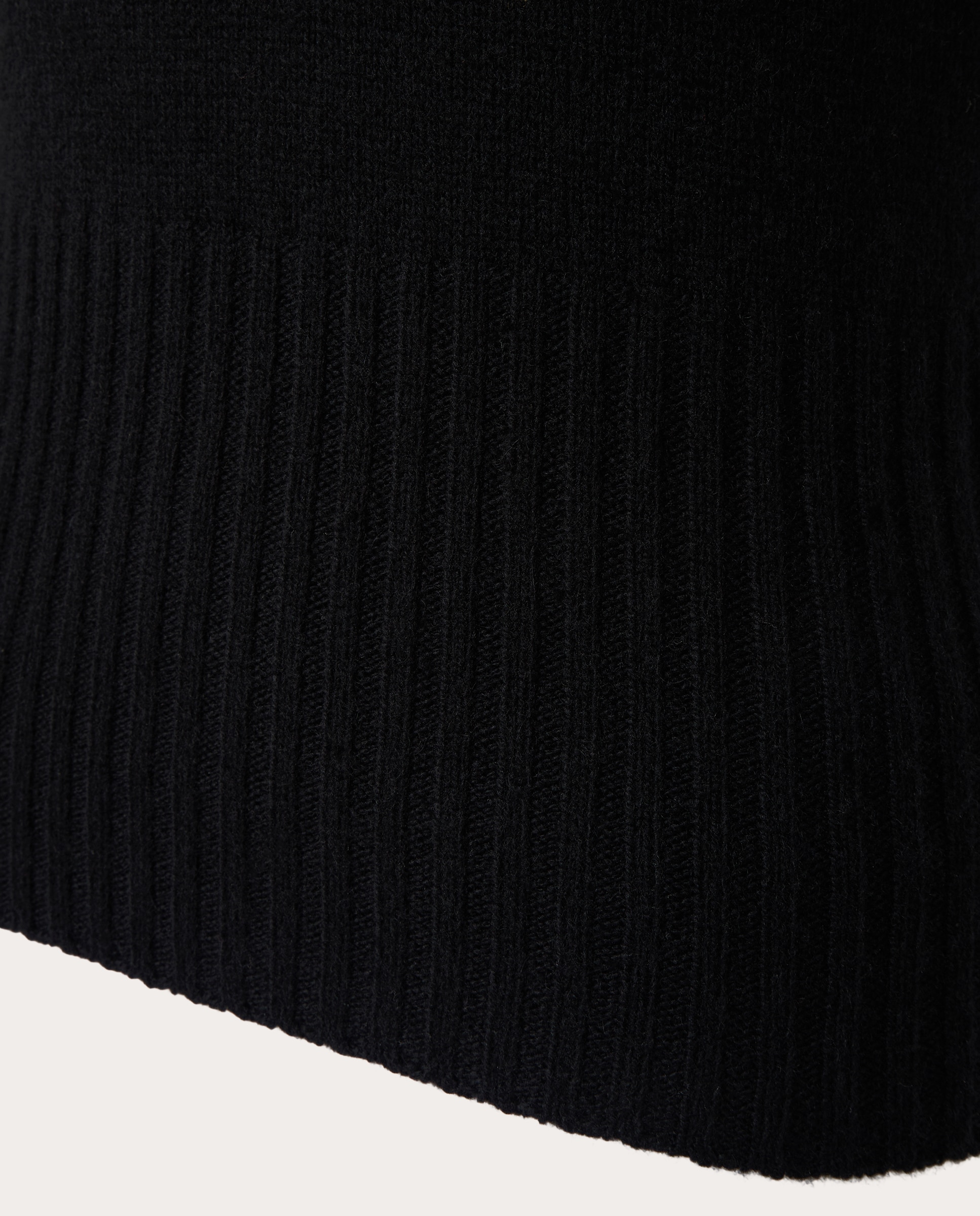 Camiseta acanalada de mezcla de cashmere - Negro Negro-4
