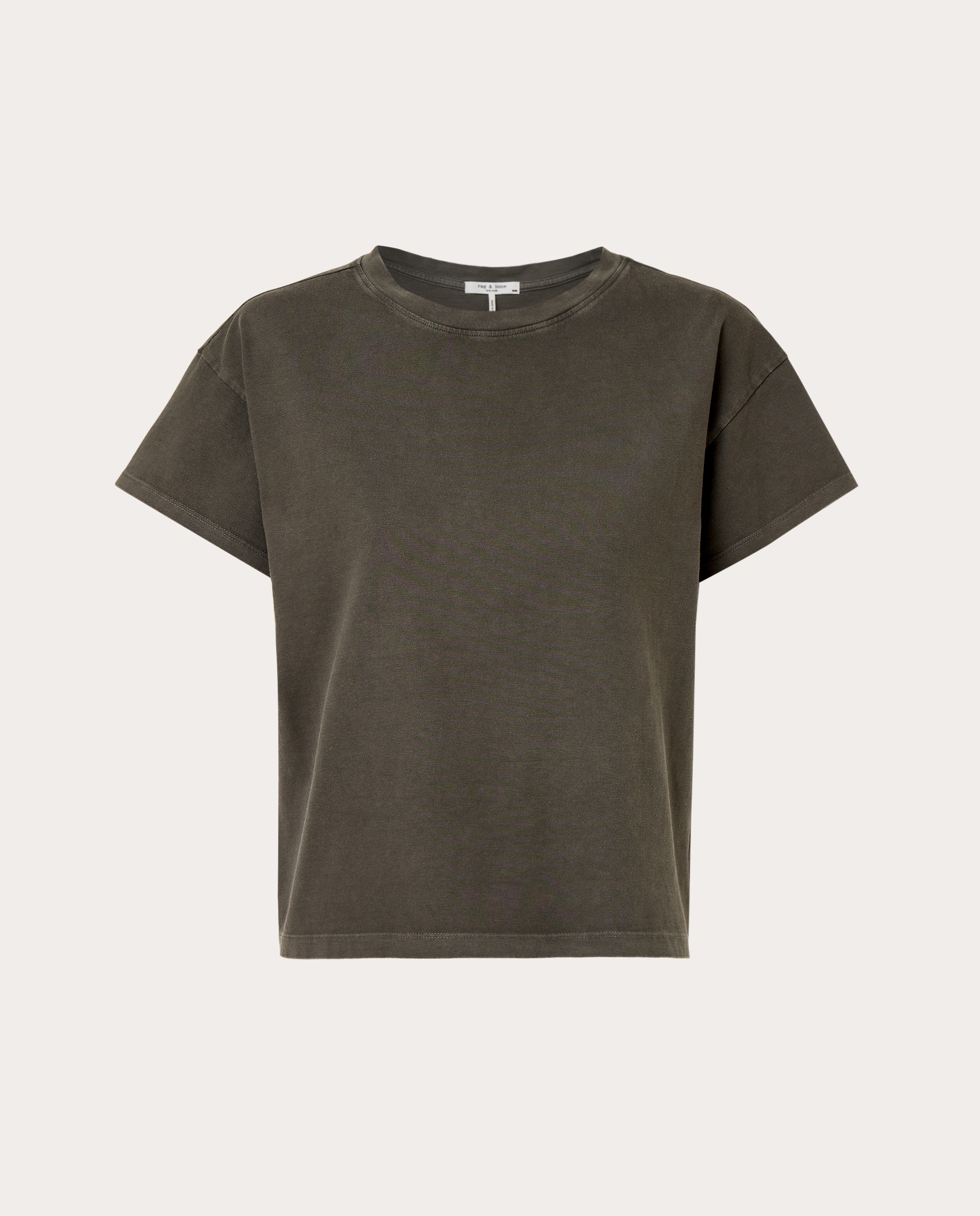 Camiseta boxy Kelly lavado distressed Pizarra - Gris oscuro Gris oscuro-1