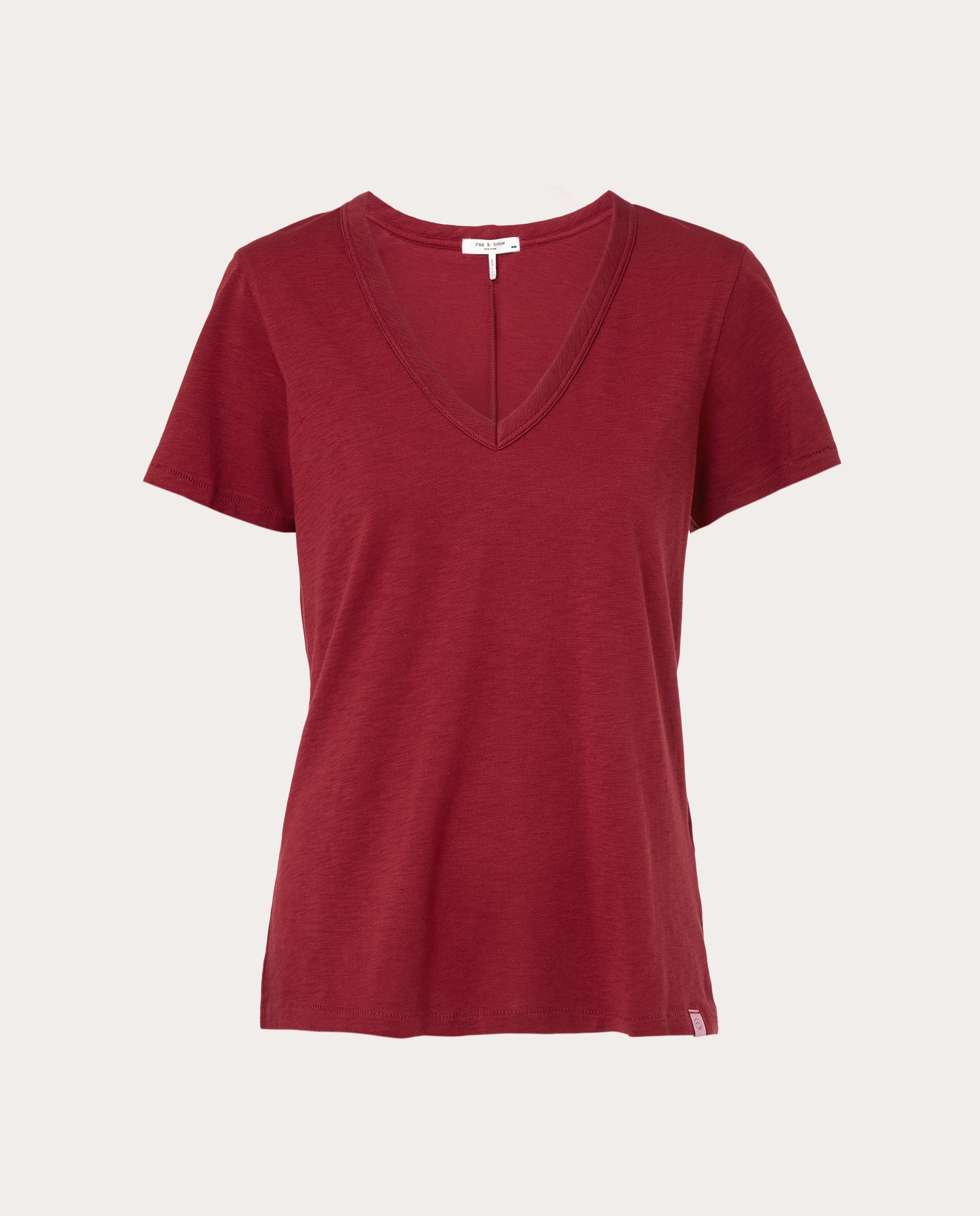 Camiseta Club con escote en V Pomegranate - Rojo Rojo-1
