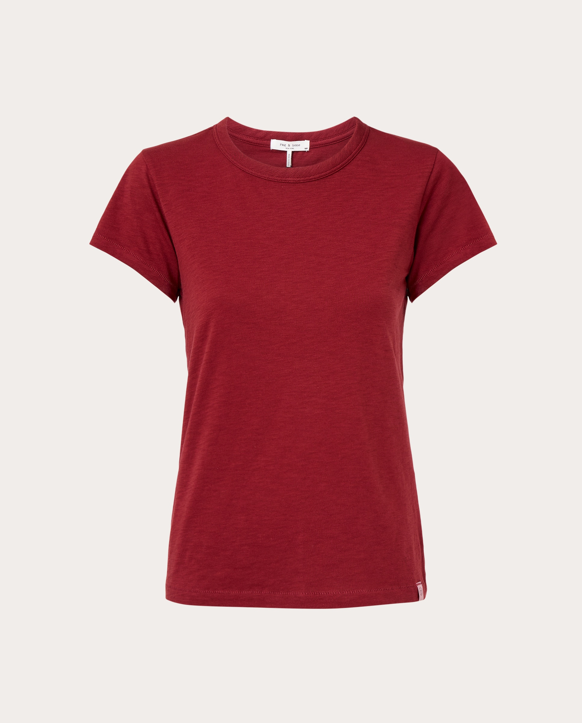 Camiseta Slub de algodón - Rojo Rojo-1