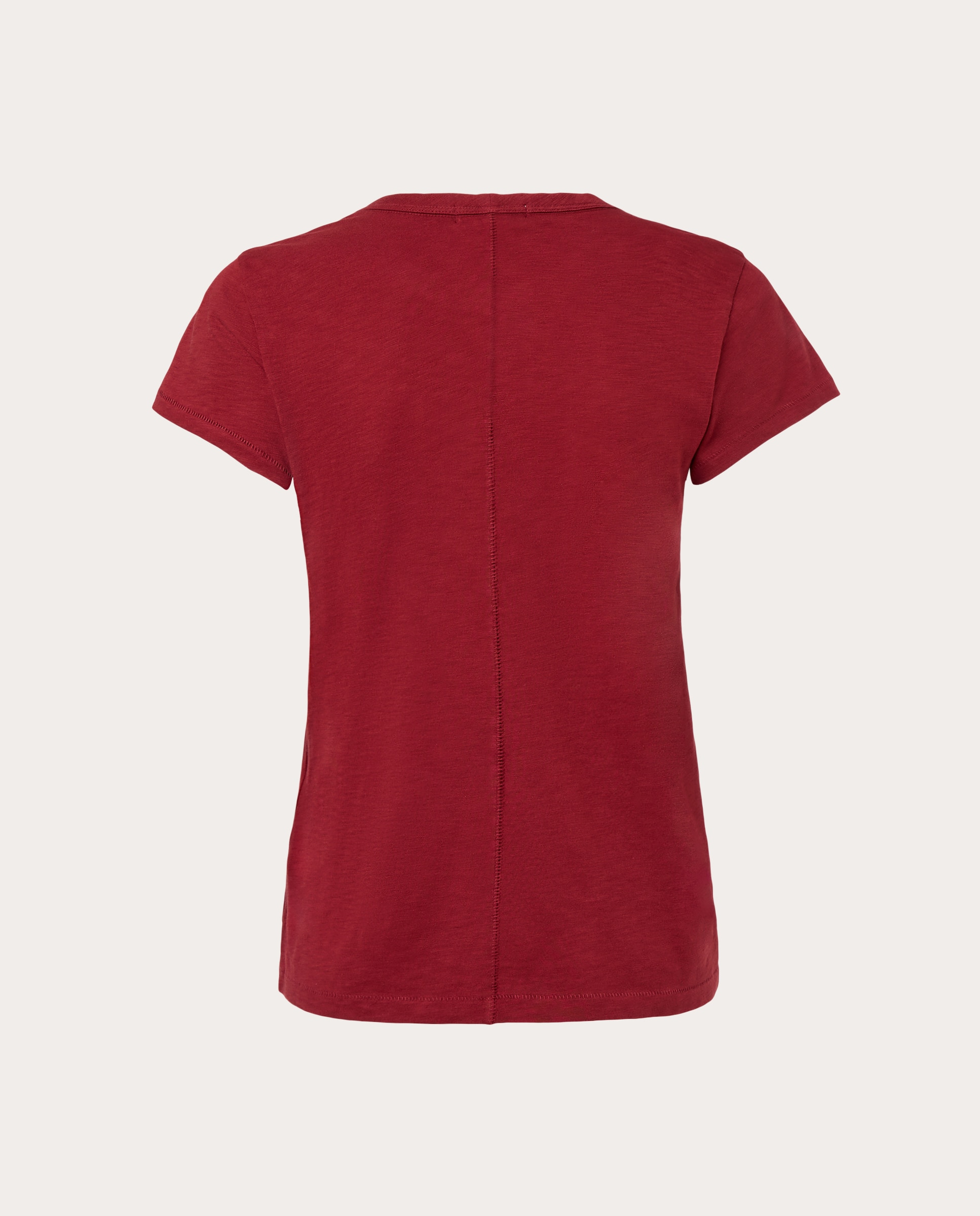 Camiseta Slub de algodón - Rojo Rojo-2