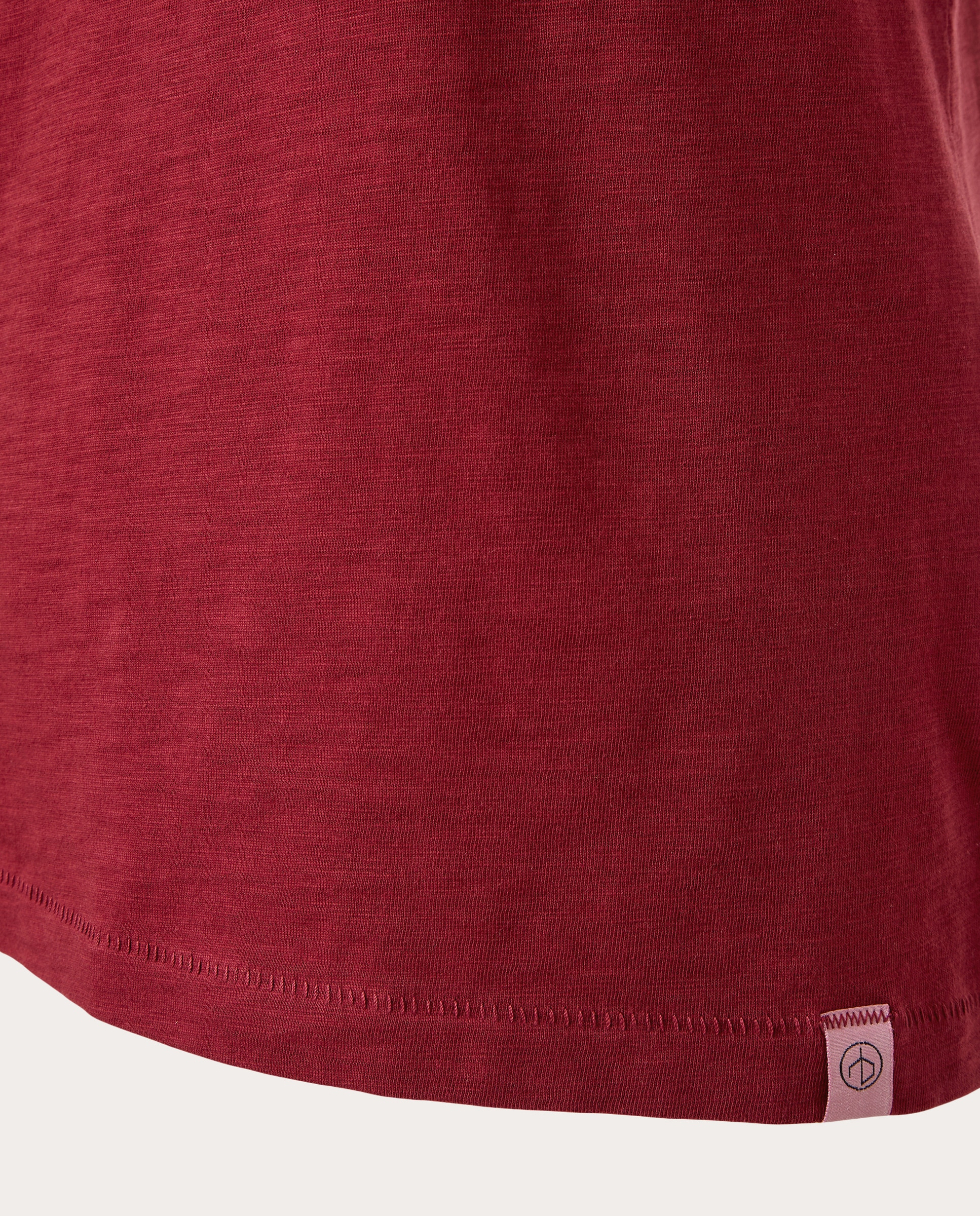 Camiseta Slub de algodón - Rojo Rojo-4