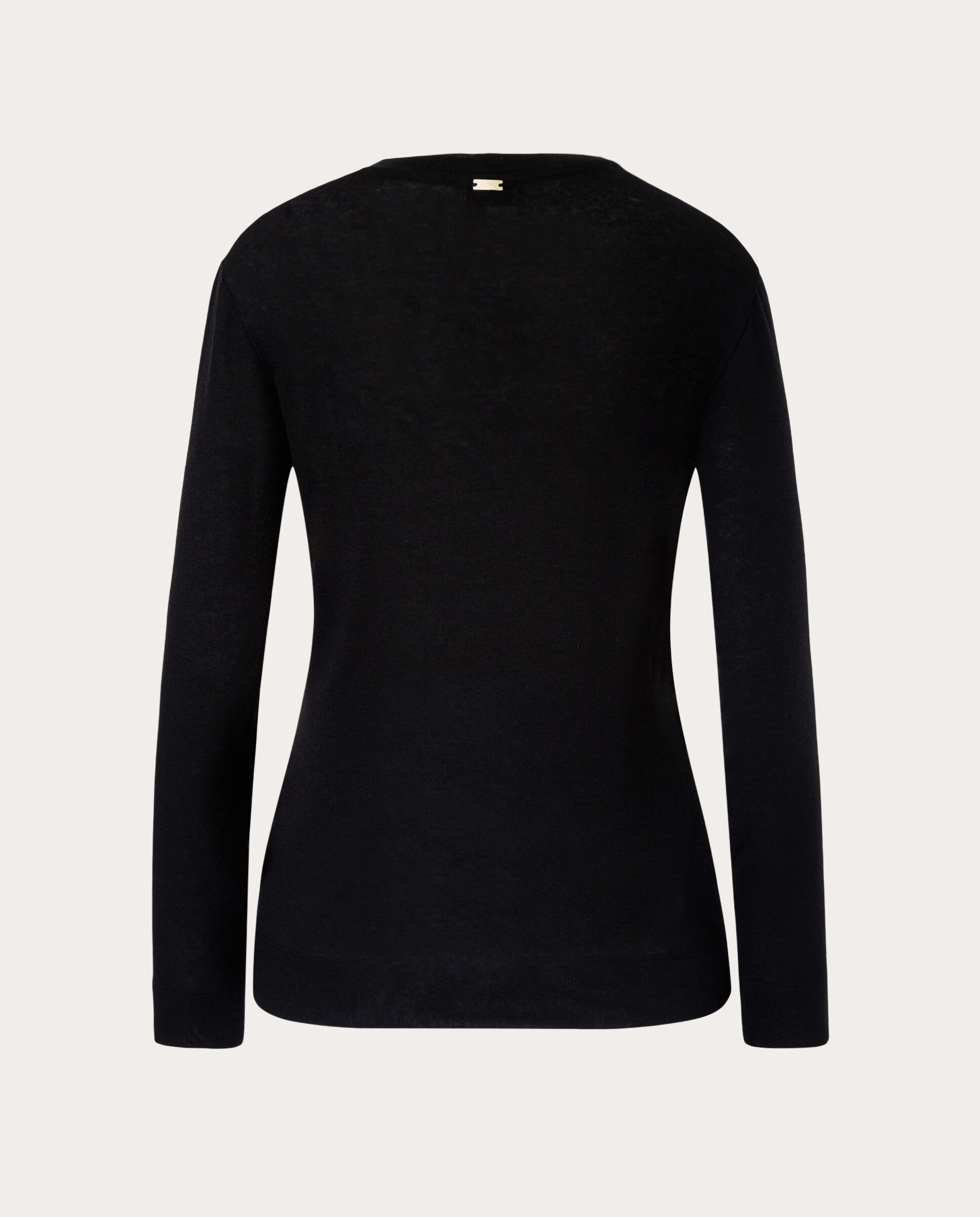 Camisola de manga comprida Preto-2