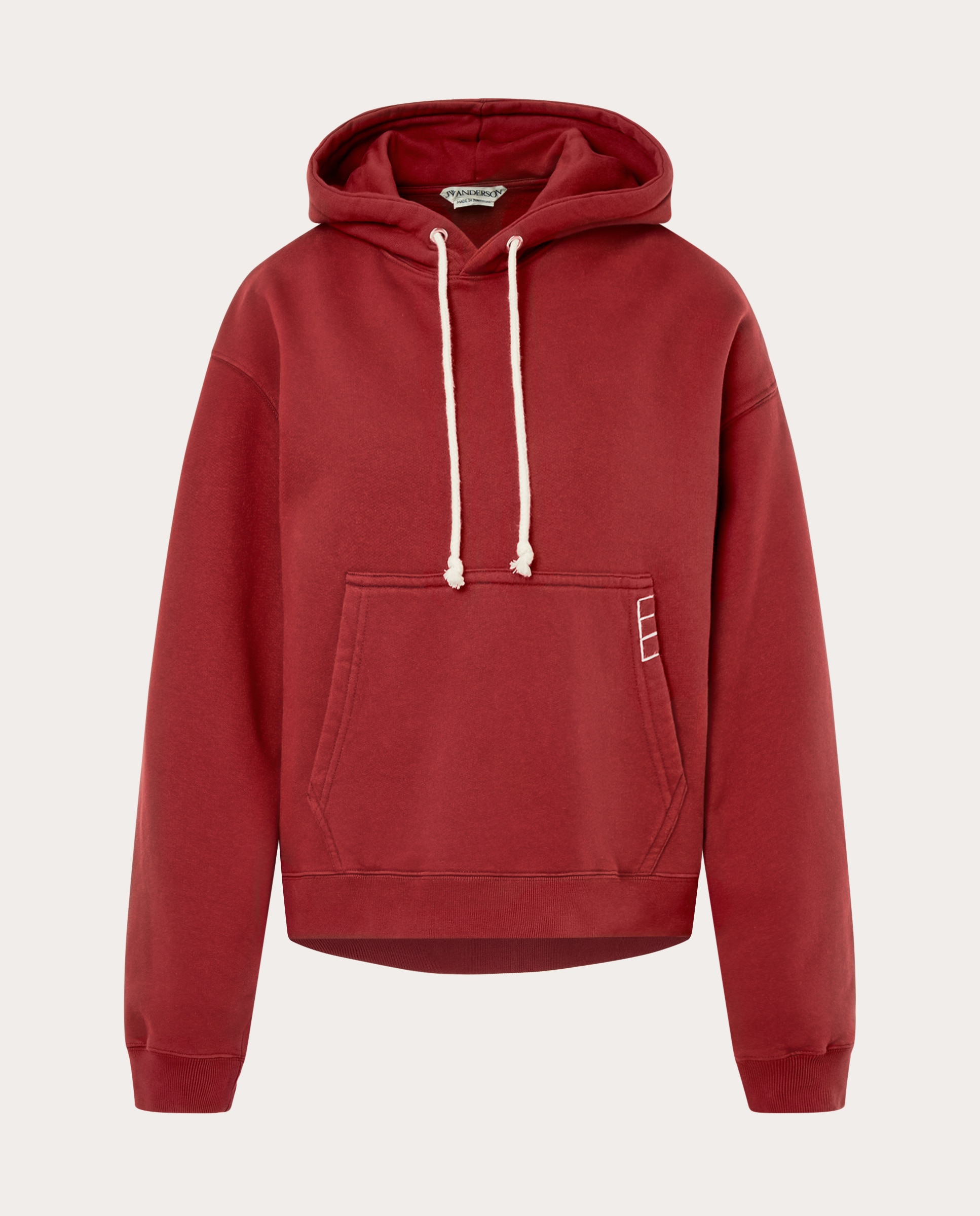 Imagen 1 de Sudadera con capucha de algodón Burdeos