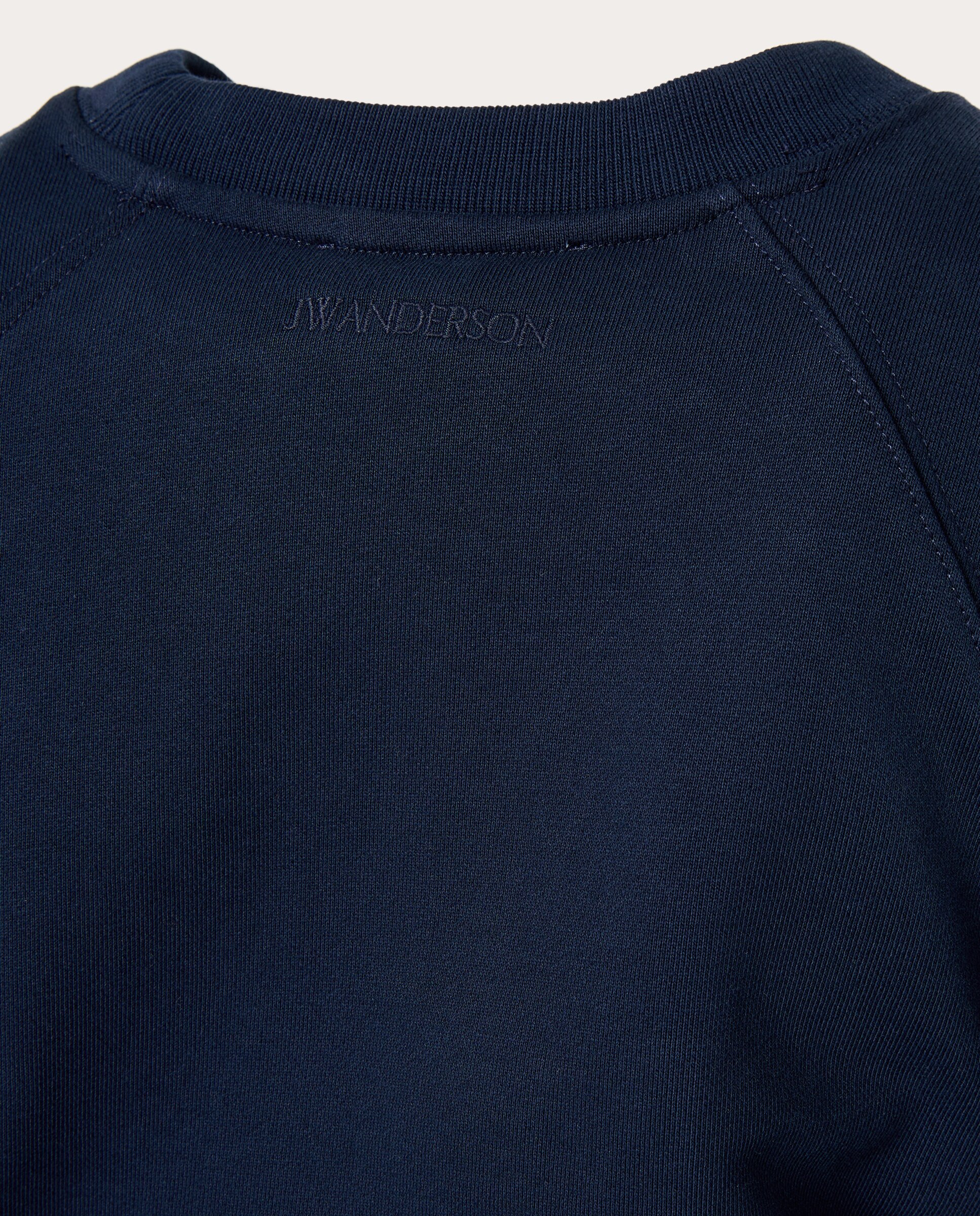Sudadera fruncida de algodón - Azul marino Azul marino-5