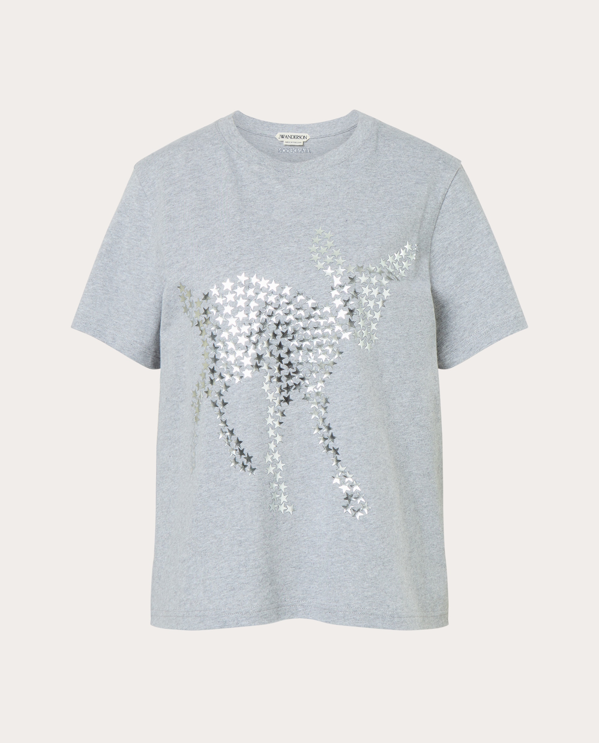 Imagen 1 de Camiseta con print de estrellas de algodón Gris