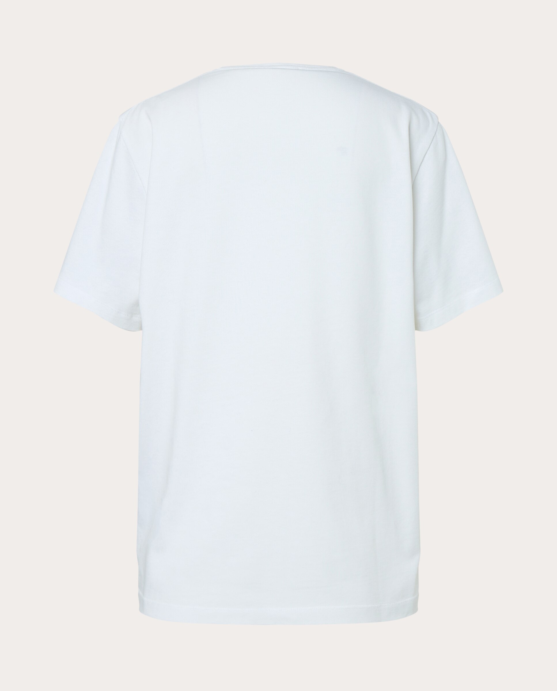Camiseta bordada de manga corta de algodón - Blanco Blanco-2