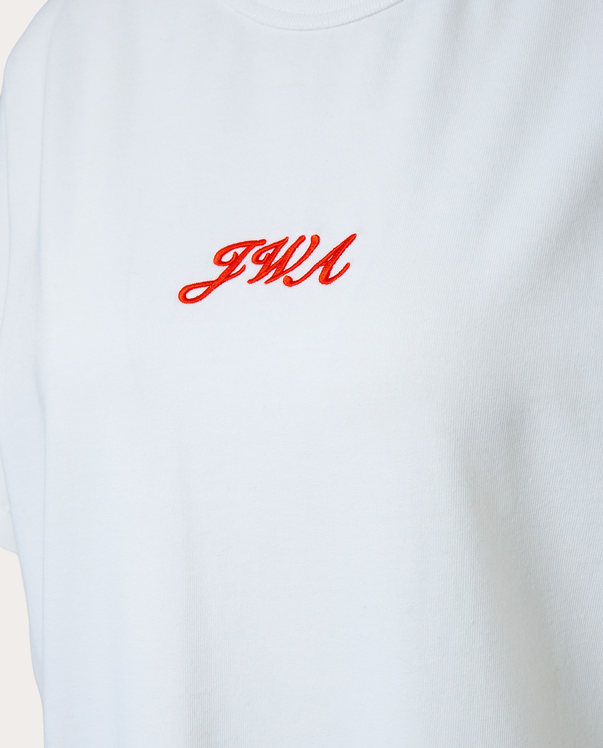 Camiseta bordada de manga corta de algodón - Blanco Blanco-3