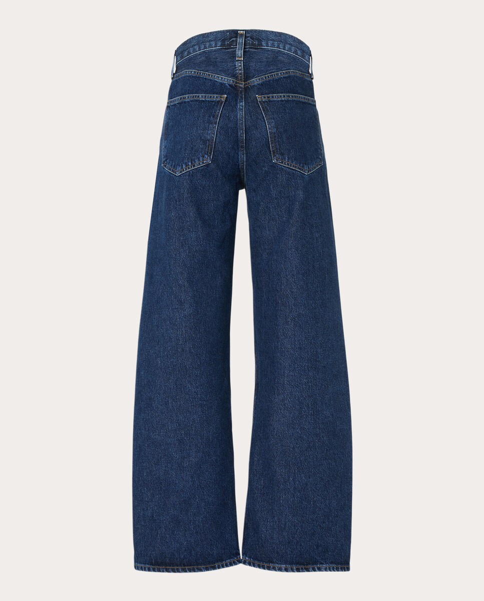 Pantalón vaquero recto Low Curve Azul oscuro-2