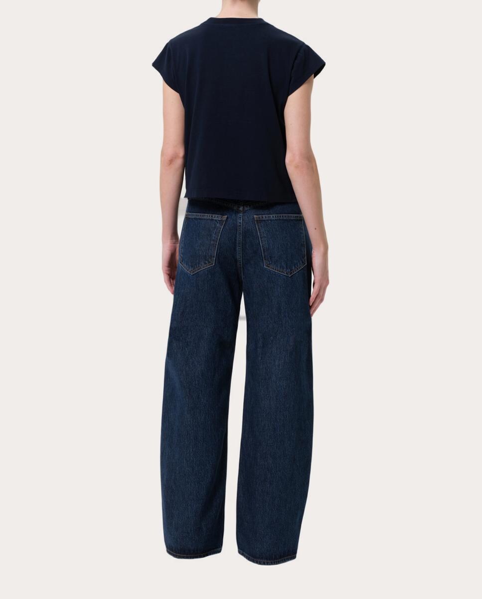 Pantalón vaquero recto Low Curve Azul oscuro-7