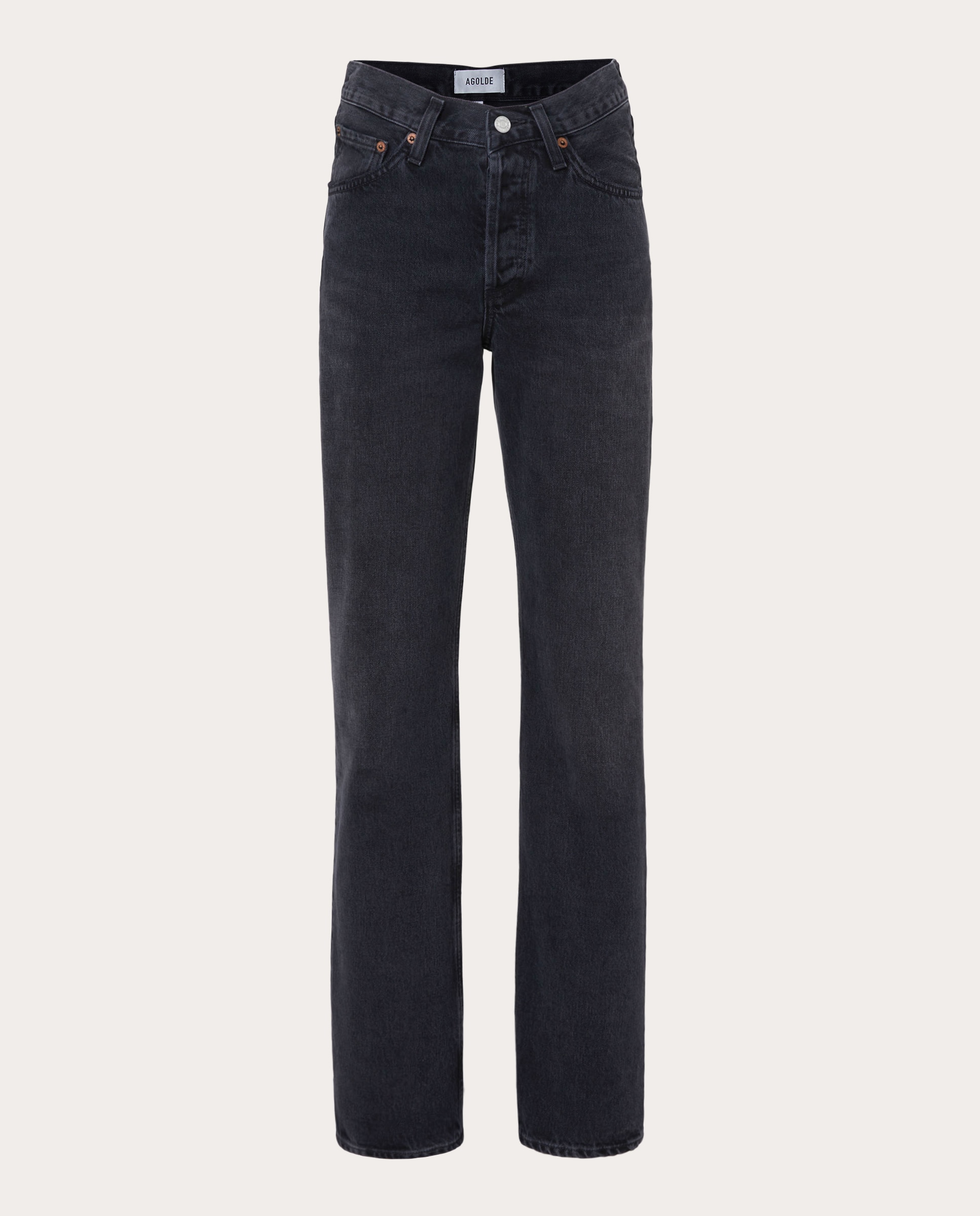 Jeans Straight V-Waist Kelly Preto-1