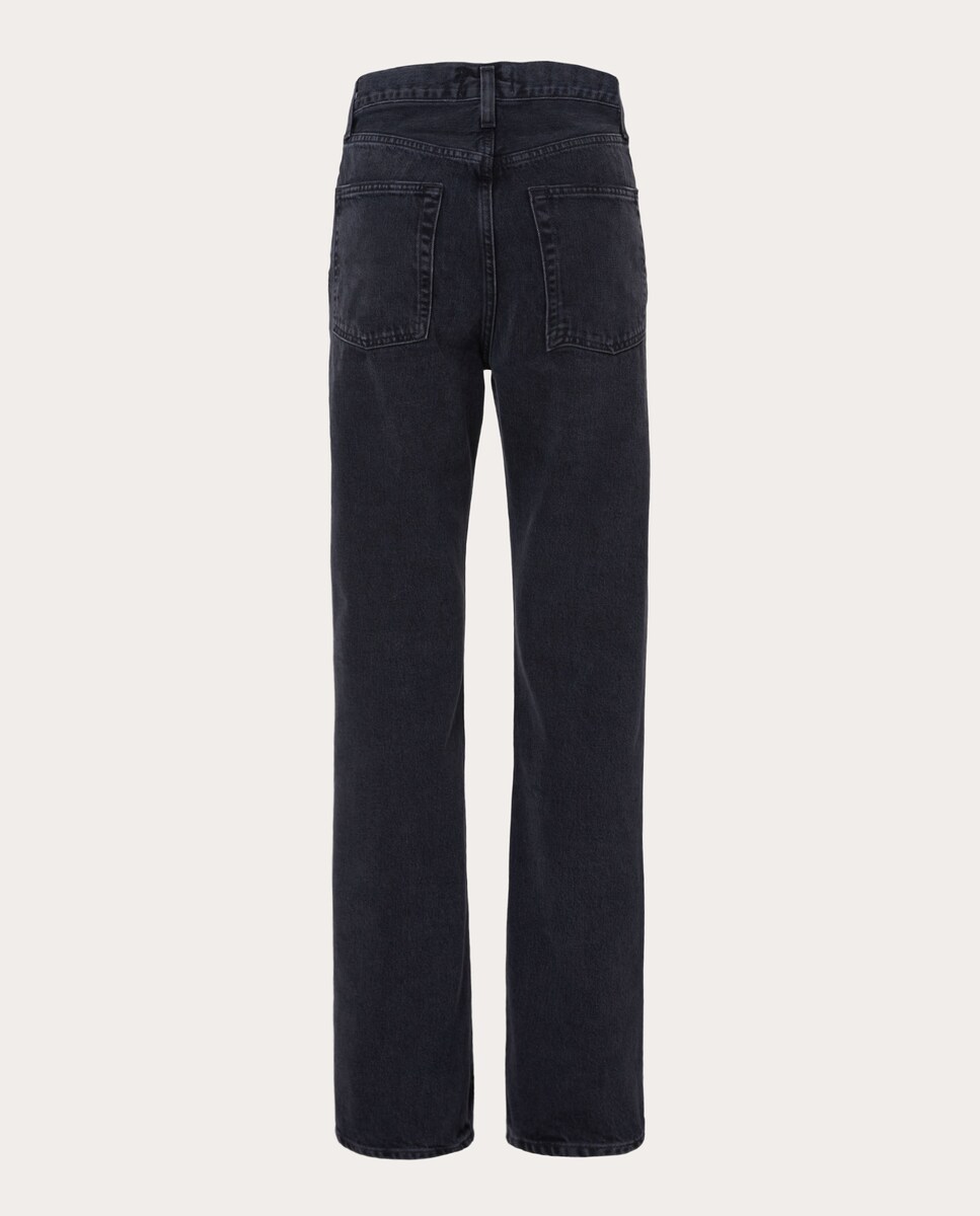 Jeans Straight V-Waist Kelly Preto-2