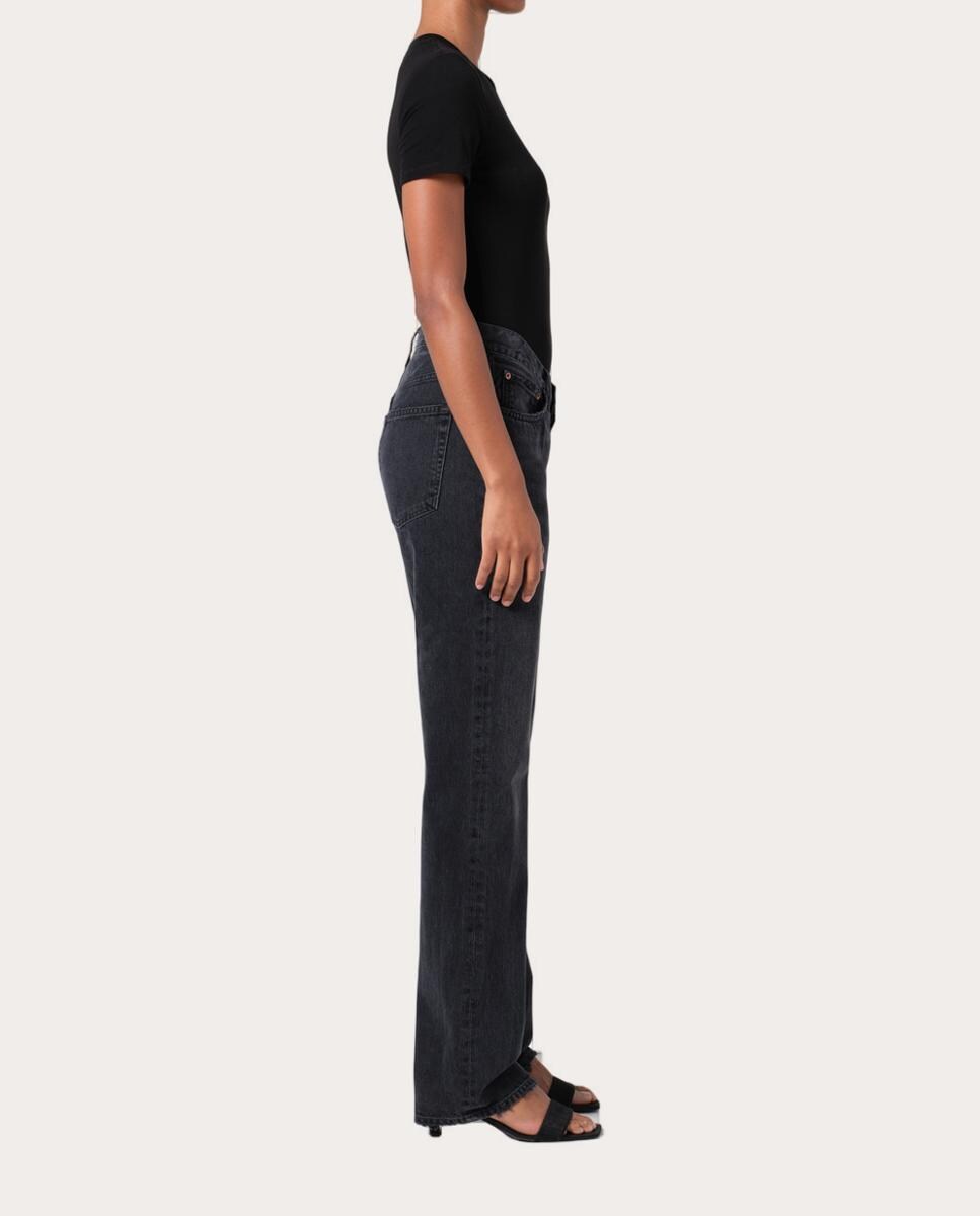 Jeans Straight V-Waist Kelly Preto-6