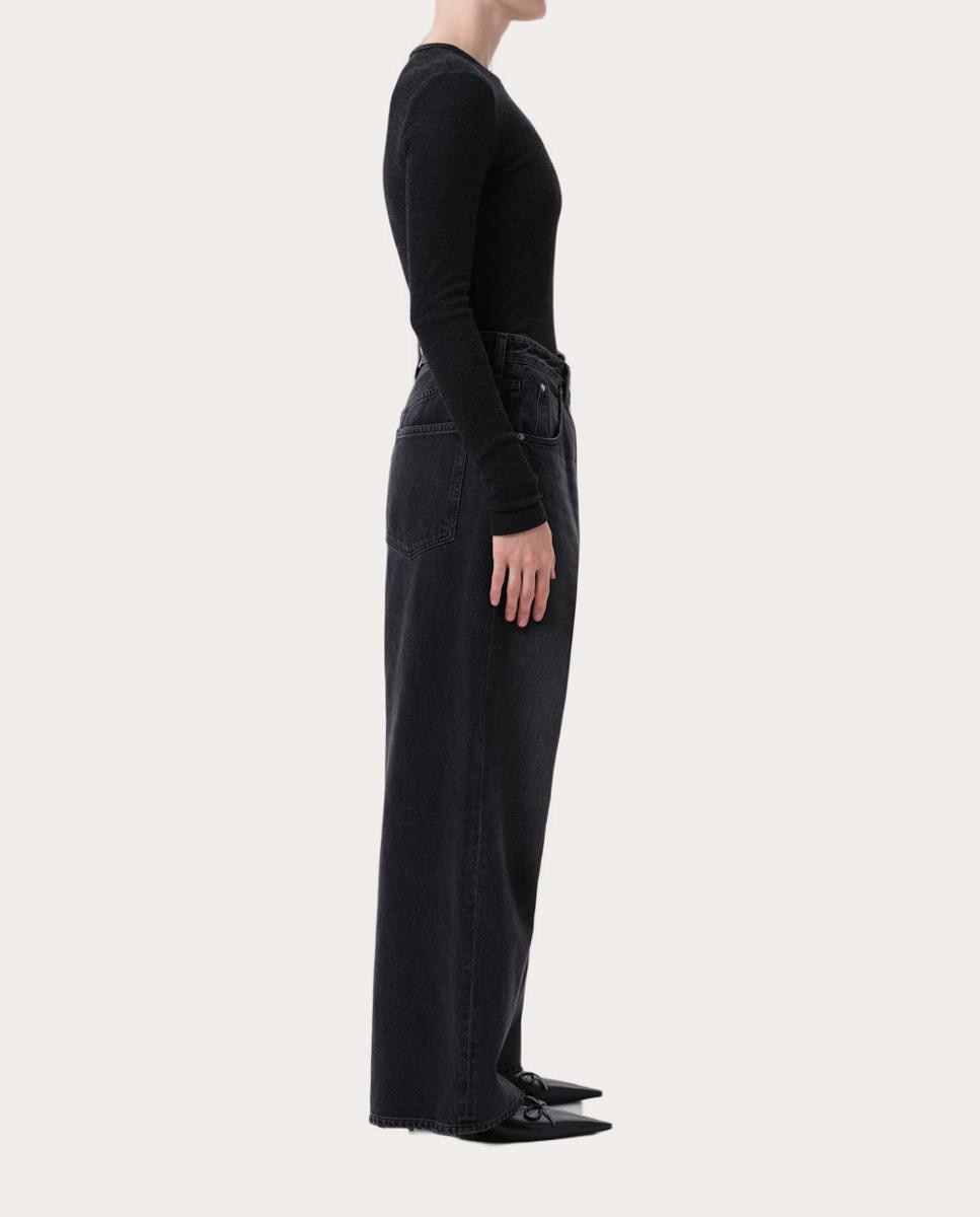 Jeans regular Preto-2