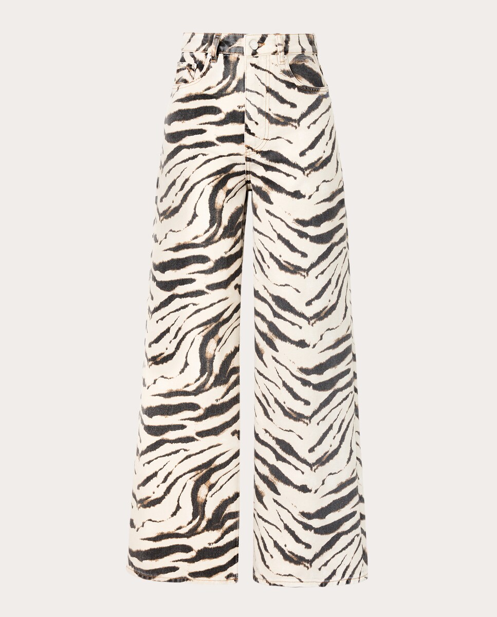 Imagen 1 de Jeans de tiro alto animal print Estampado