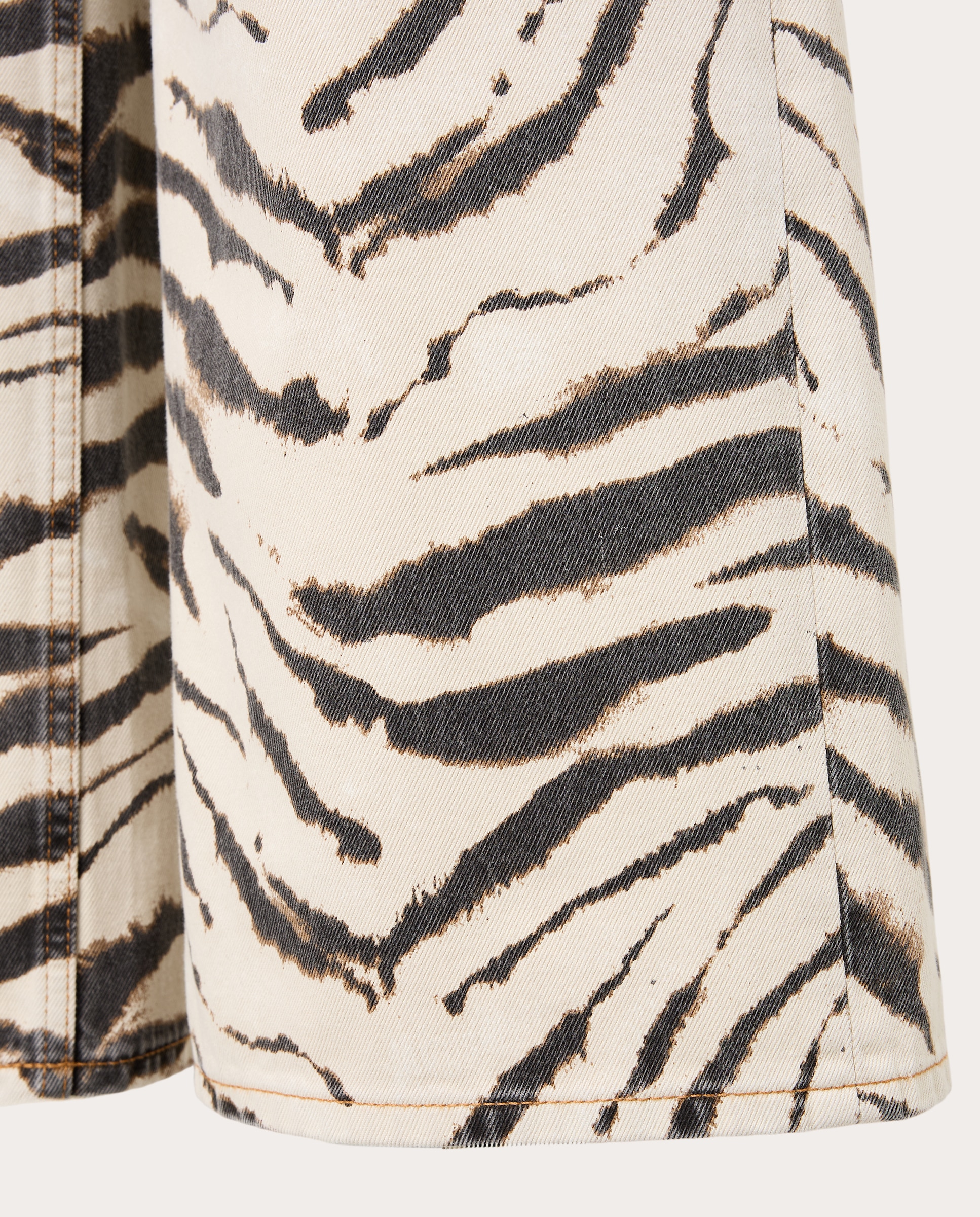 Jeans de Cintura Subida com Animal Print Estampado-5