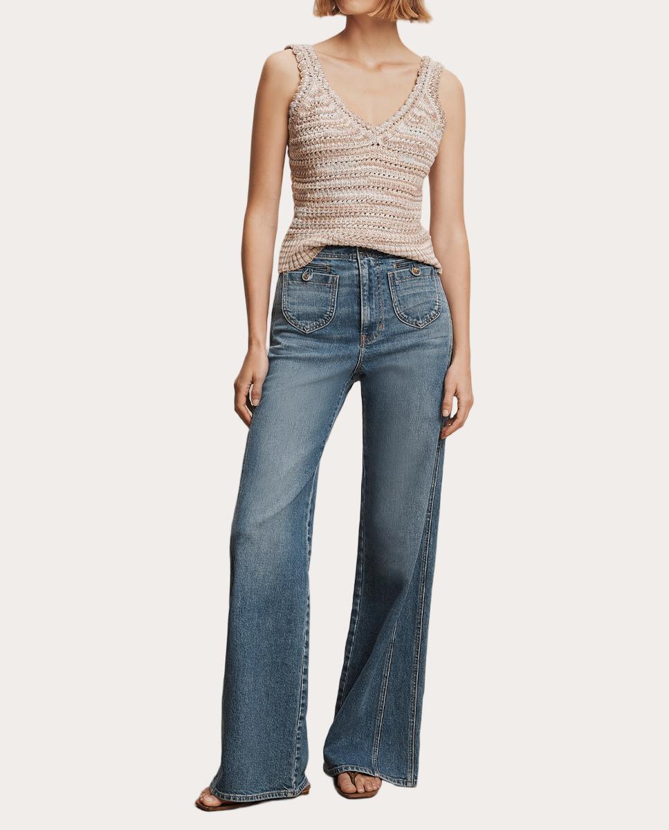 Jeans Taylor Cintura Subida Azul-2