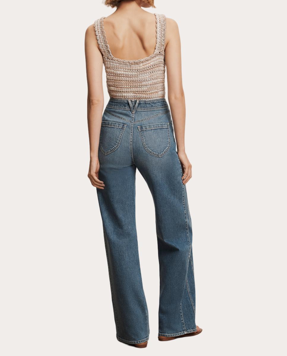 Jeans Taylor Cintura Subida Azul-3