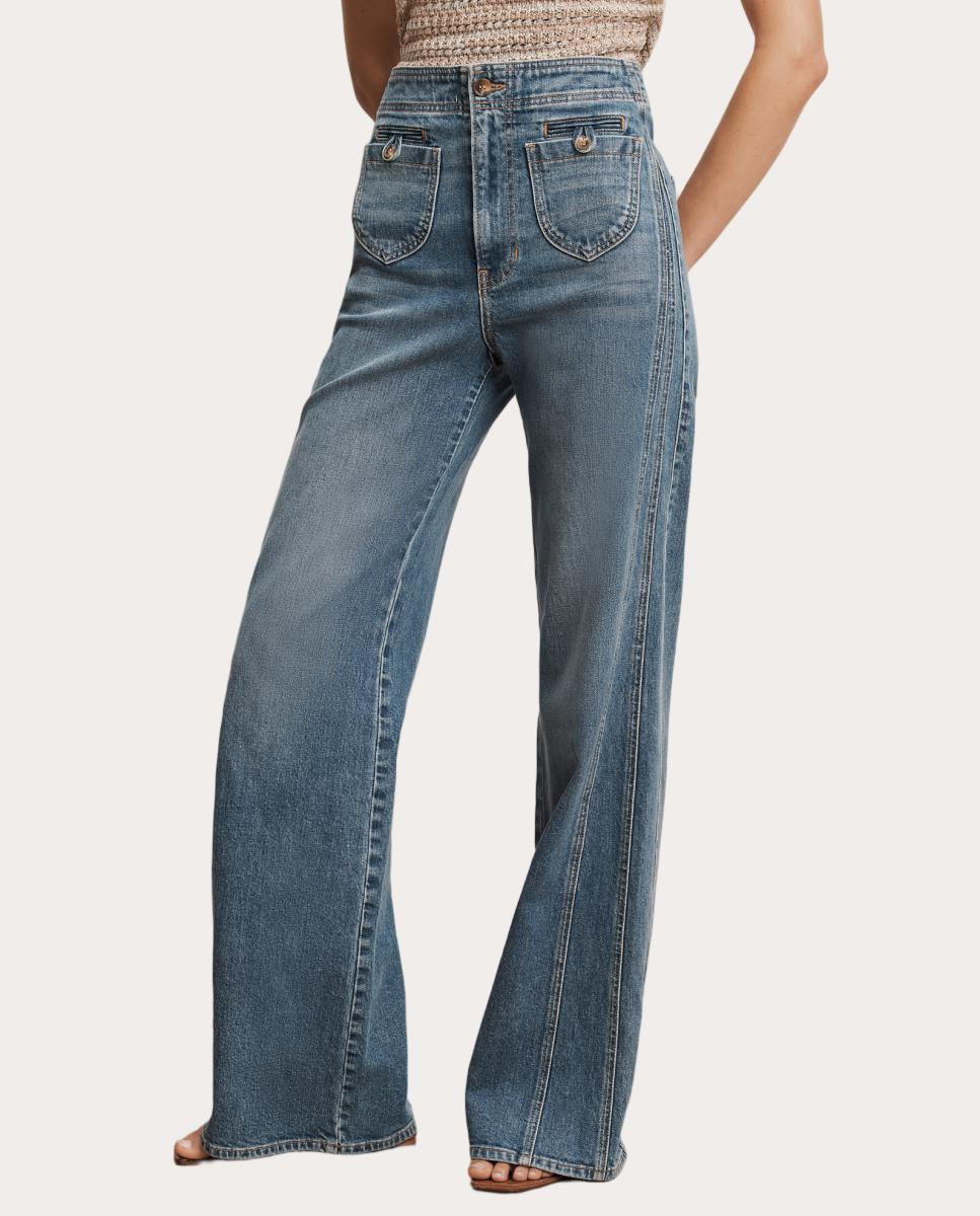 Jeans Taylor Cintura Subida Azul-4