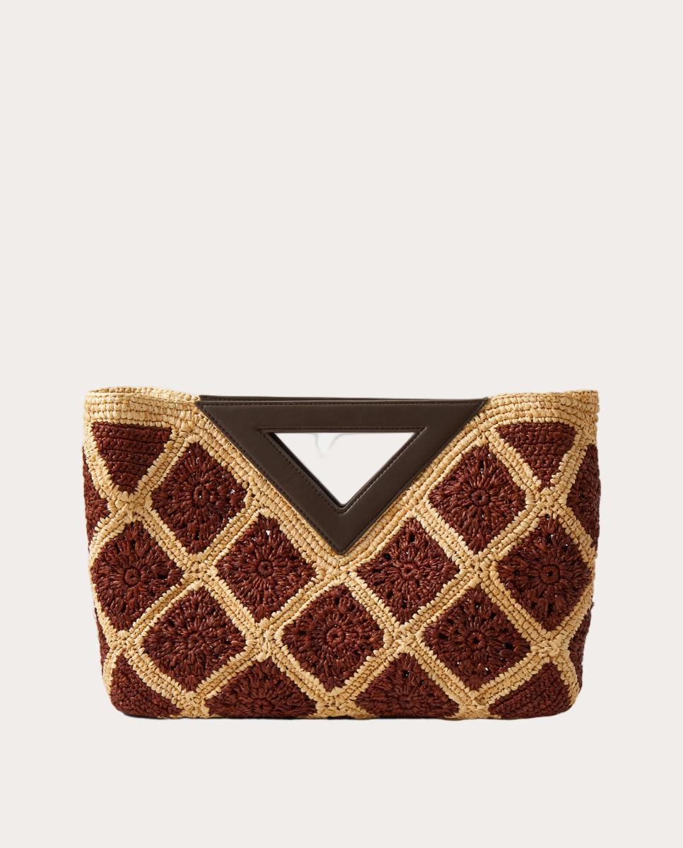Imagen 0 de Bolso de mano de rafia Marrón
