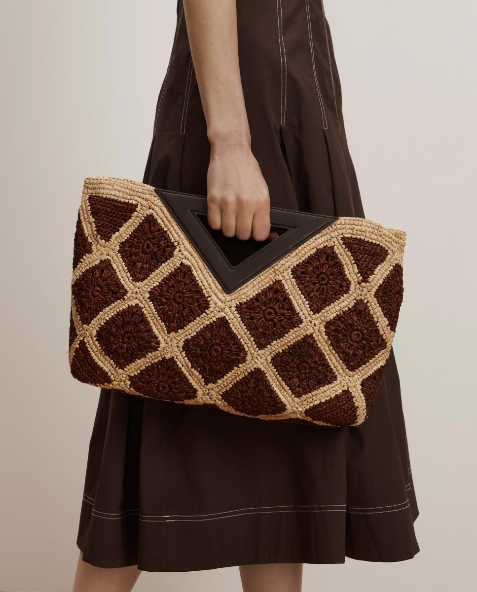 Imagen 3 de Bolso de mano de rafia - Marrón Marrón