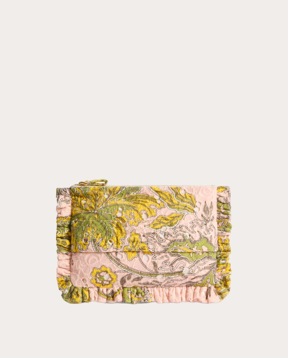 Bolso de mano de algodón - Rosa Rosa-2