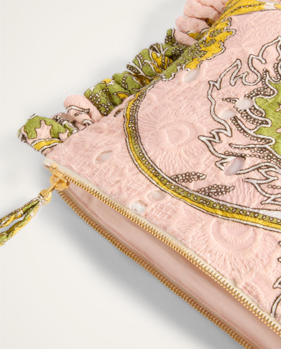 Bolso de mano de algodón - Rosa Rosa-3