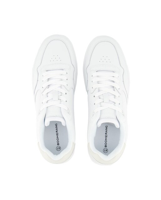 Sapatilhas Sport-Casual Unissexo JAM II em Pele Branco-4