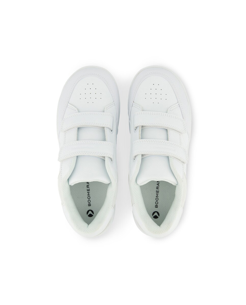 Imagen 4 de Zapatillas training infantil con velcro Boomerang Klado 5 - Blanco Blanco