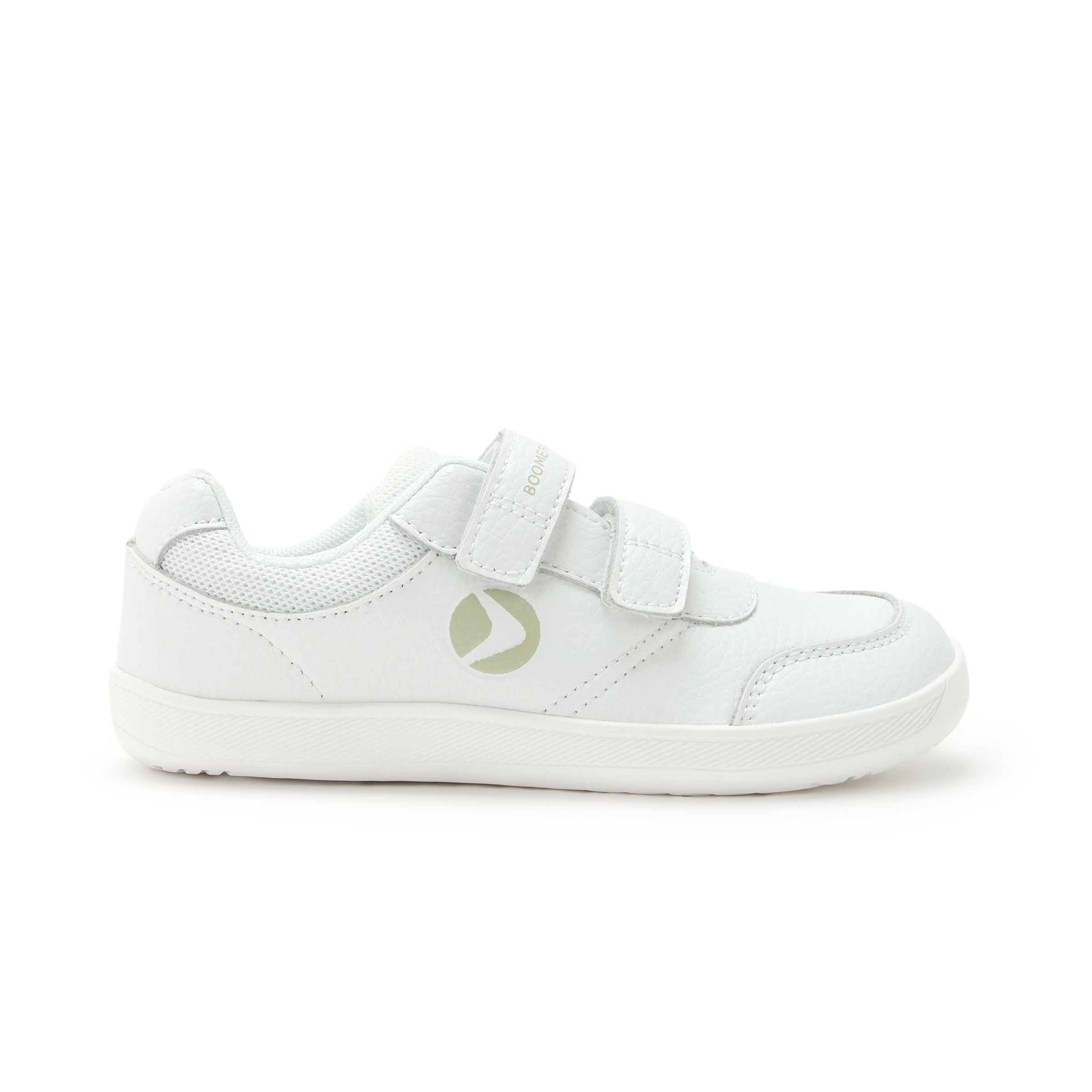 Zapatillas training infantil en piel con velcro FLEX Boomerang Barefoot - Blanco Blanco-1